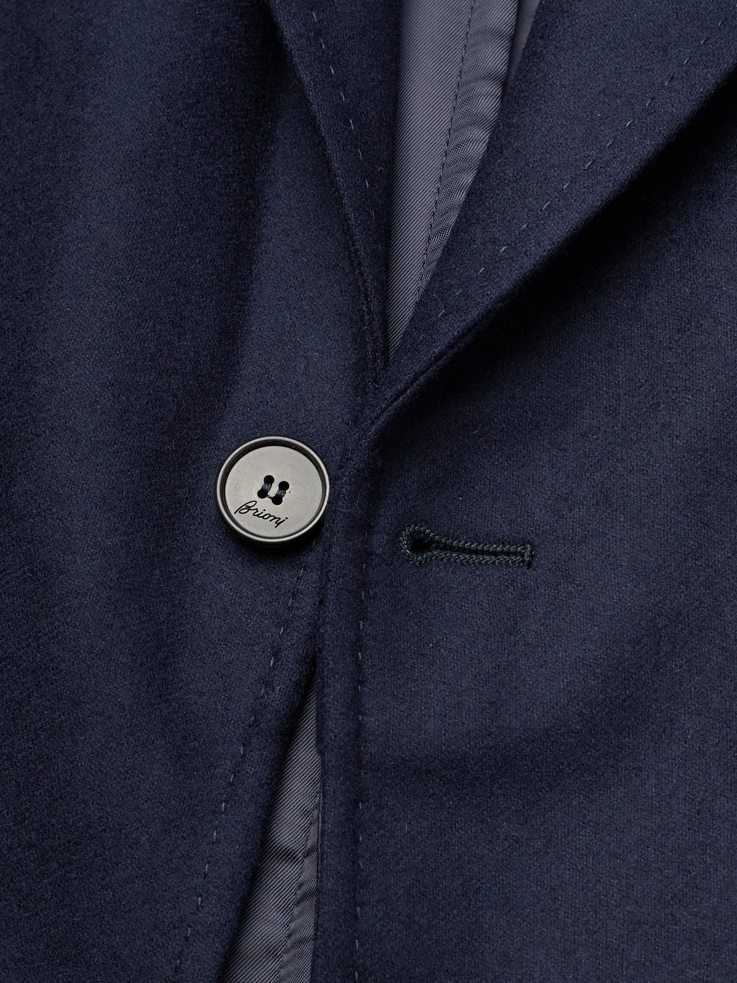 BRIONI Navy Flannel Wool Travel Jacket Blazer Coat XL