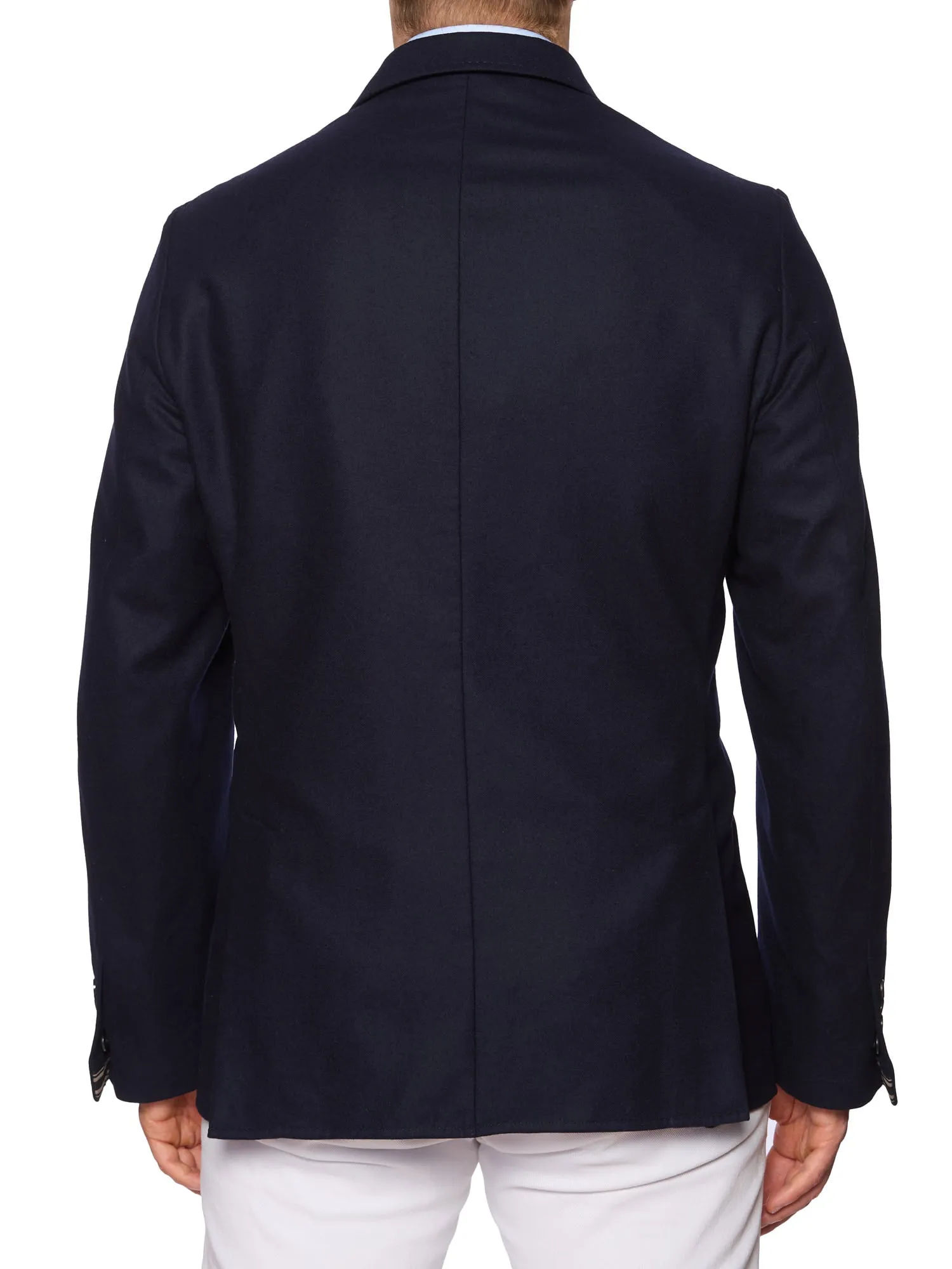 BRIONI Navy Flannel Wool Travel Jacket Blazer Coat XL