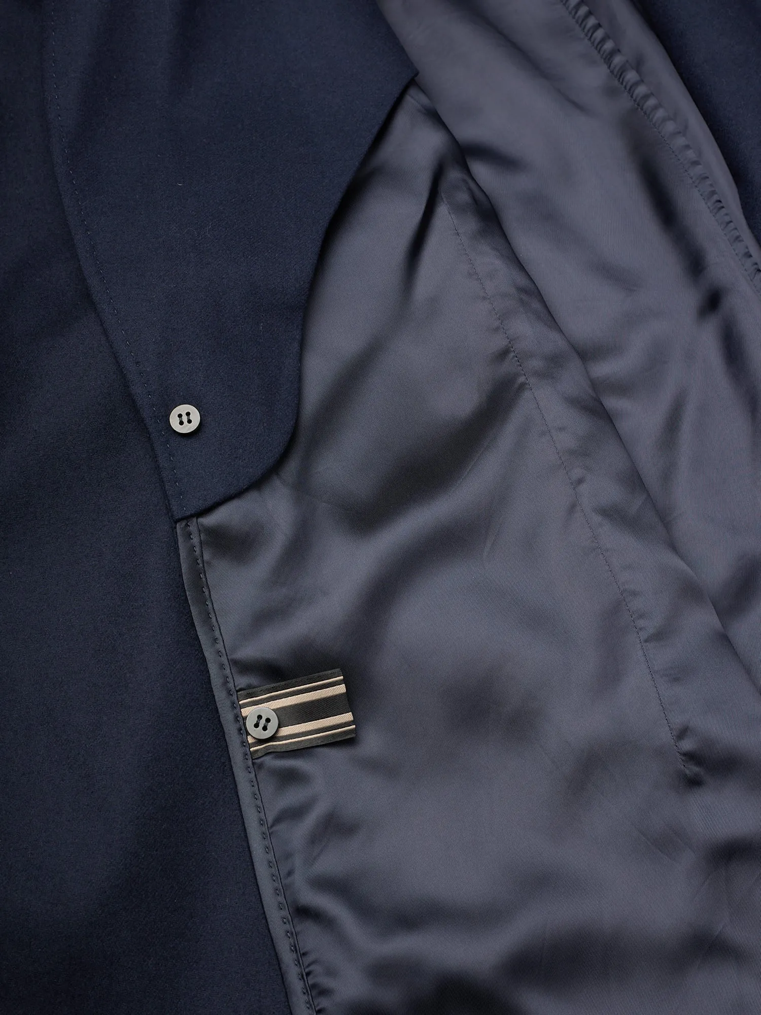 BRIONI Navy Flannel Wool Travel Jacket Blazer Coat XL