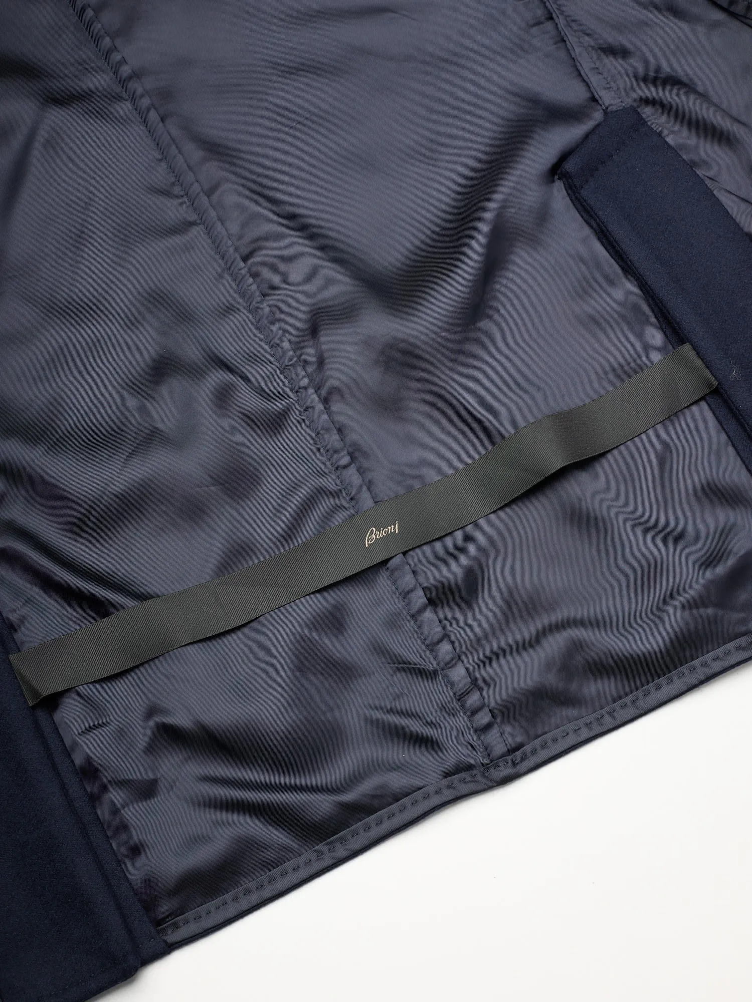 BRIONI Navy Flannel Wool Travel Jacket Blazer Coat XL