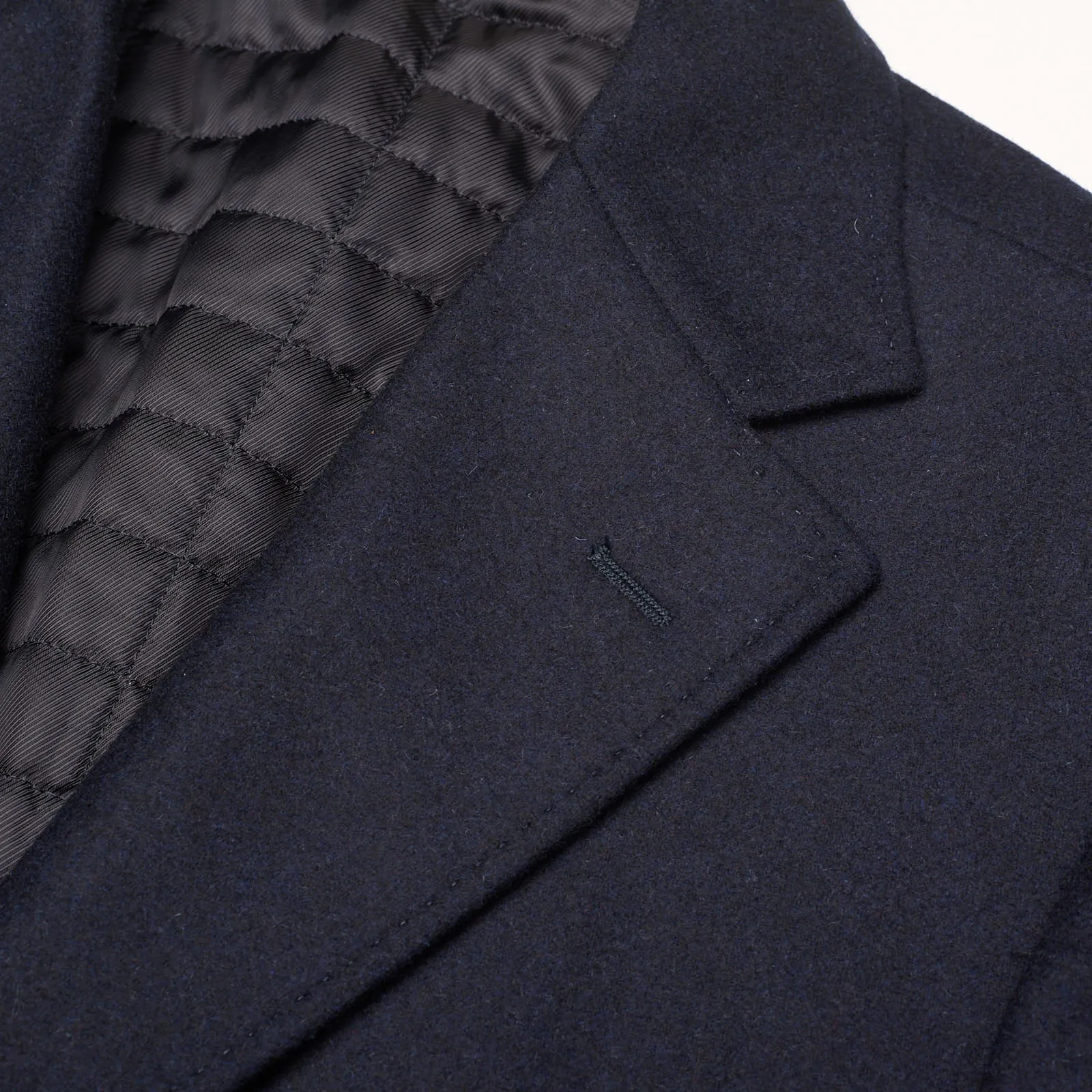 CANALI KEI Navy Blue Flannel Wool Jacket Coat EU 48 NEW US 38