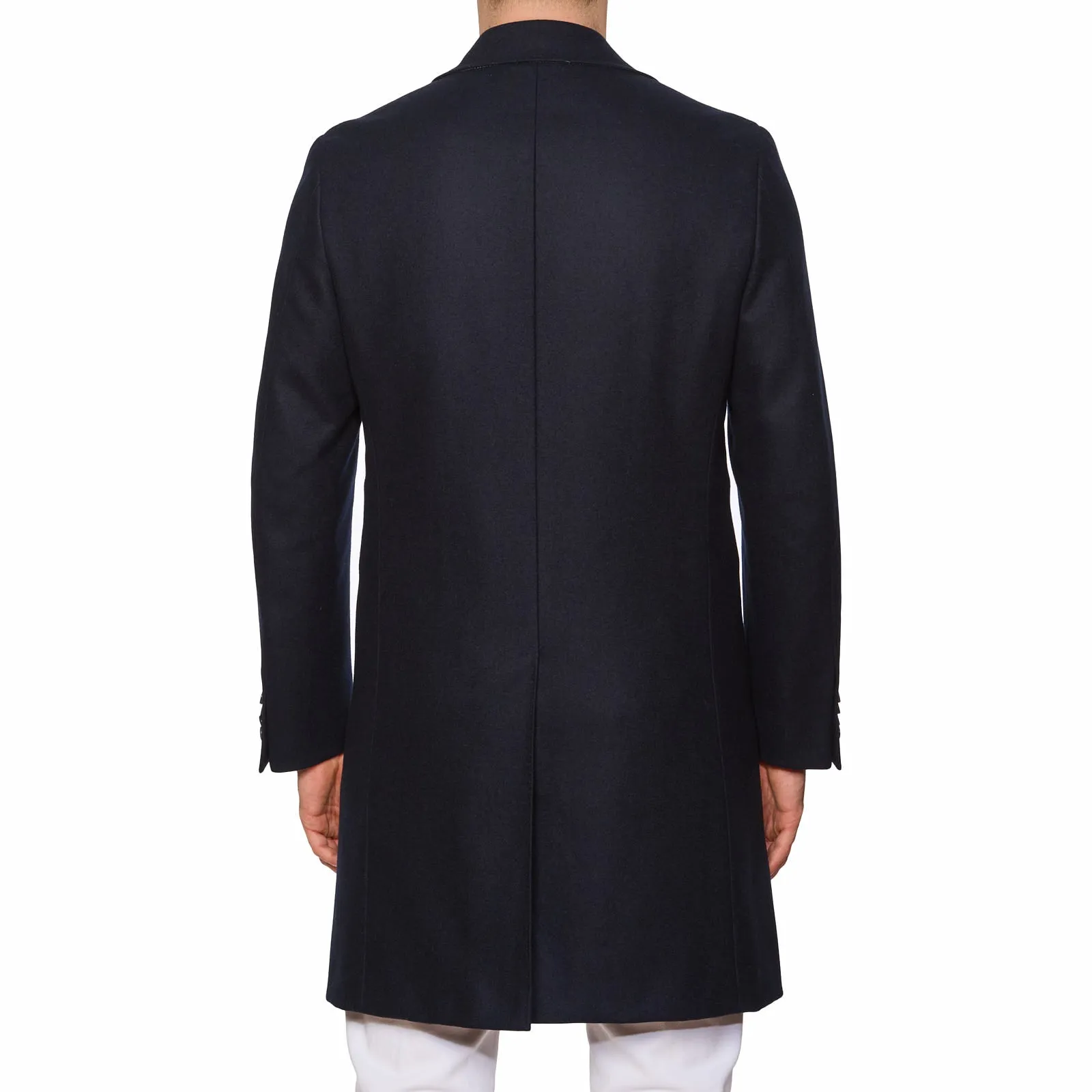 CANALI KEI Navy Blue Flannel Wool Jacket Coat EU 48 NEW US 38