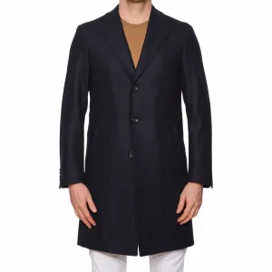 CANALI KEI Navy Blue Flannel Wool Jacket Coat EU 48 NEW US 38