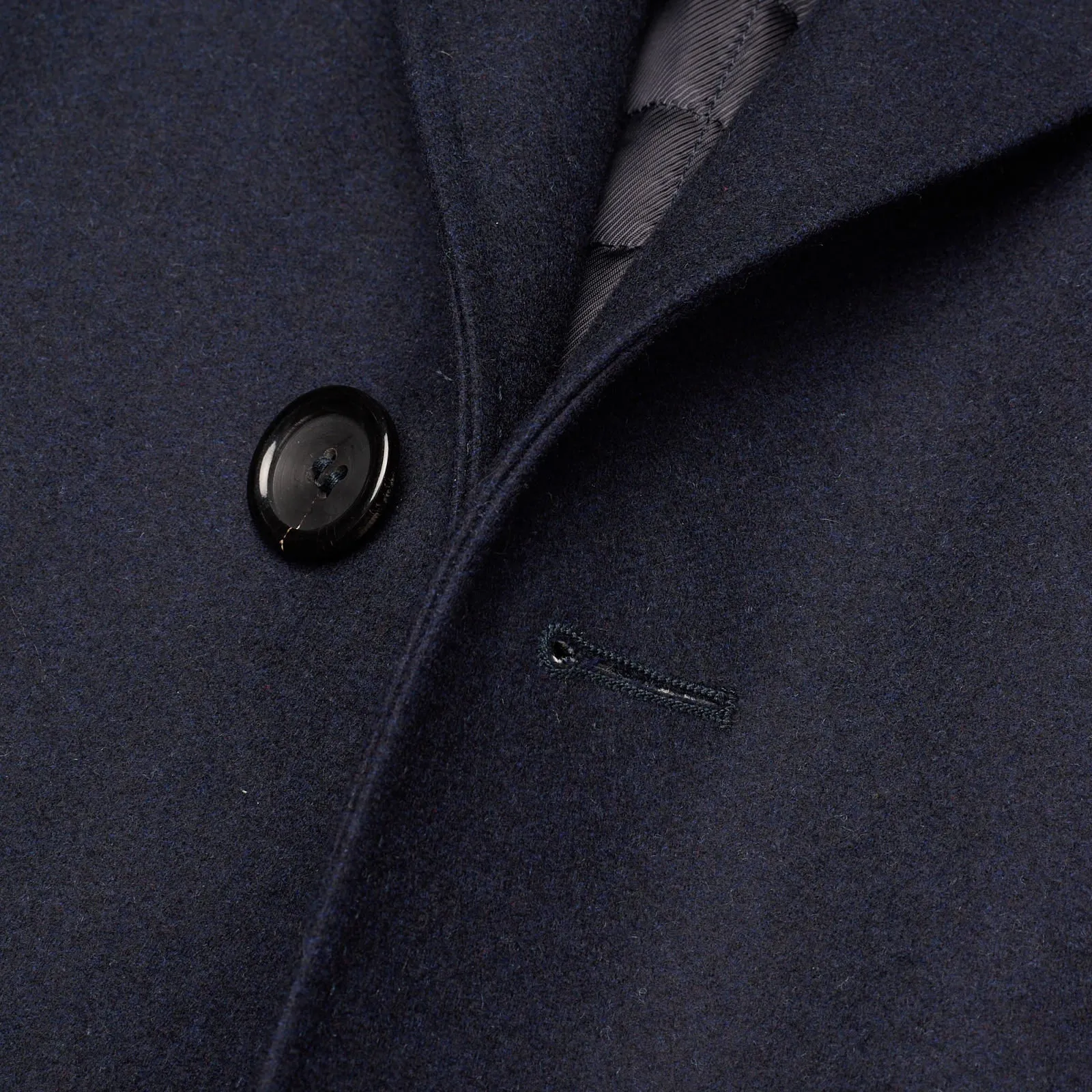 CANALI KEI Navy Blue Flannel Wool Jacket Coat EU 48 NEW US 38