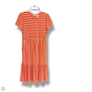 Dress Casual Maxi By Boden In Orange & White. Size: Mp