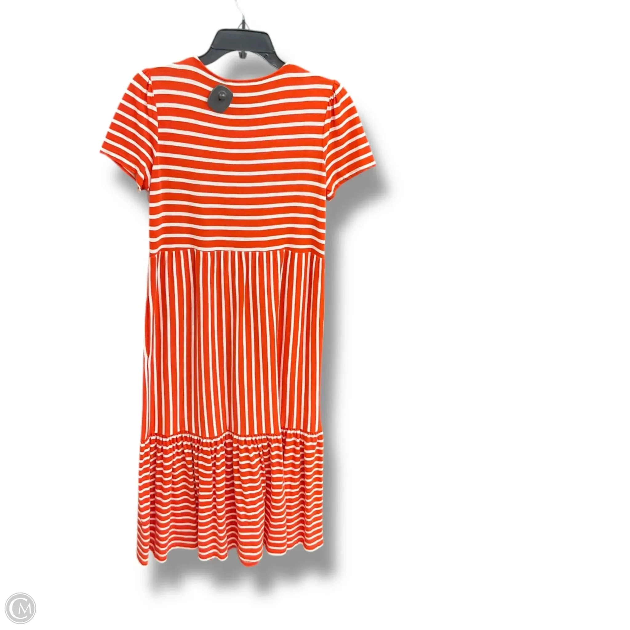 Dress Casual Maxi By Boden In Orange & White. Size: Mp