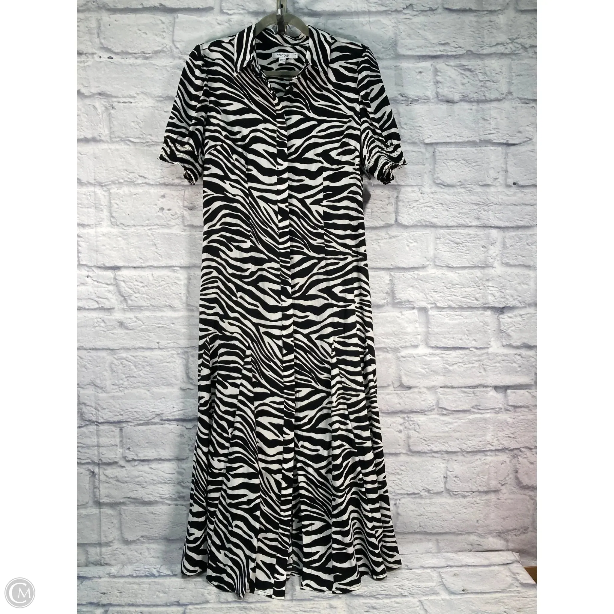 Dress Casual Maxi By Chicos In Zebra Print. Size: Sp