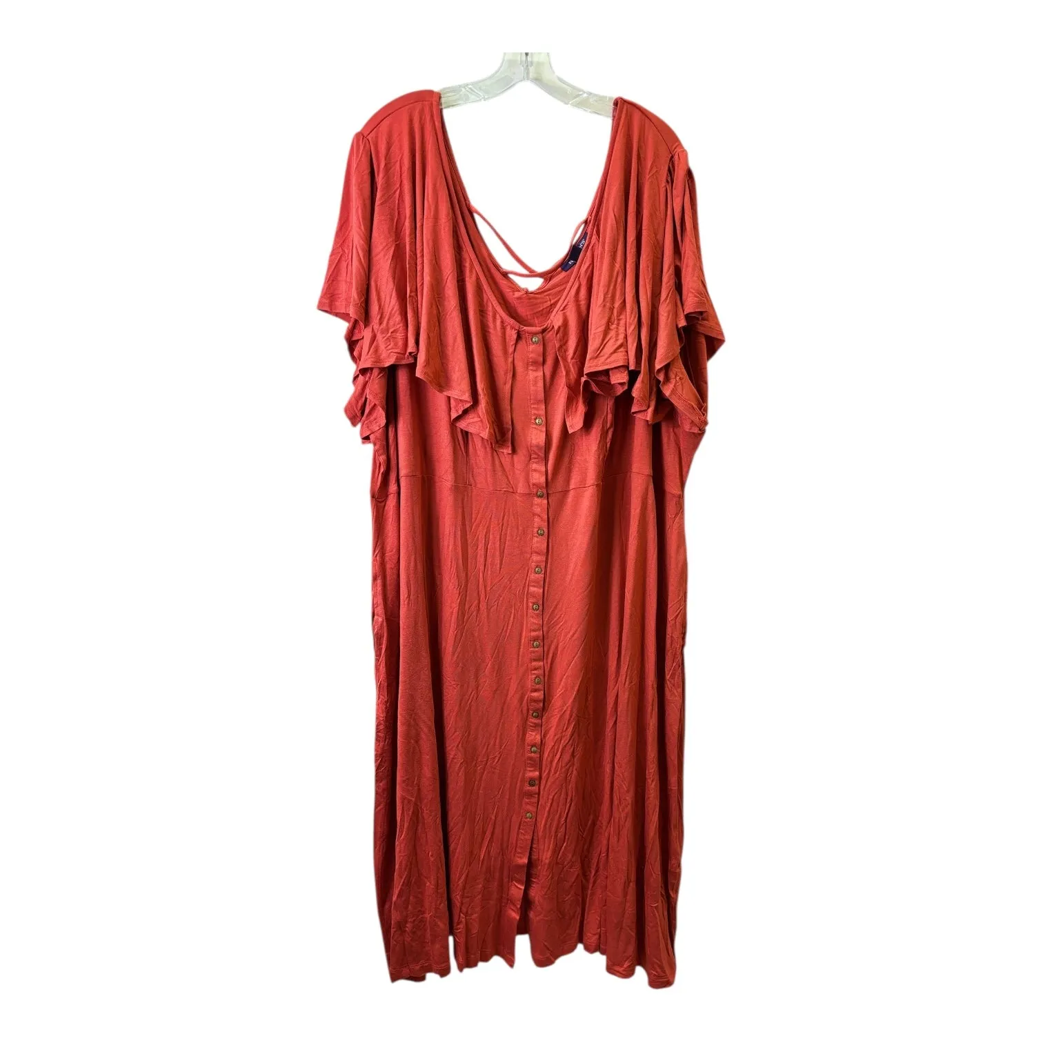 Dress Casual Maxi By Roamans In Coral. Size:3