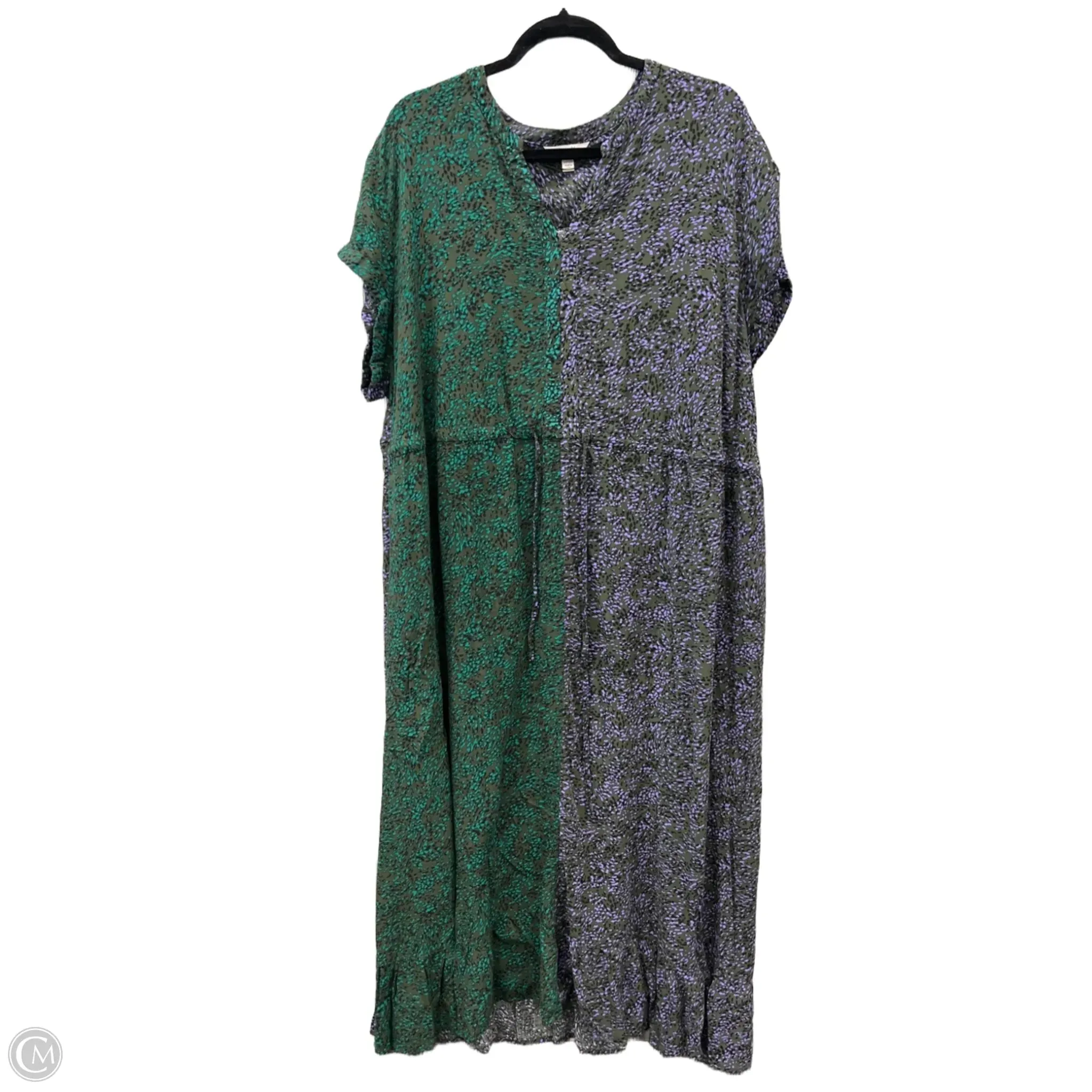 Dress Casual Maxi By Terra & Sky In Green & Purple. Size: 2x