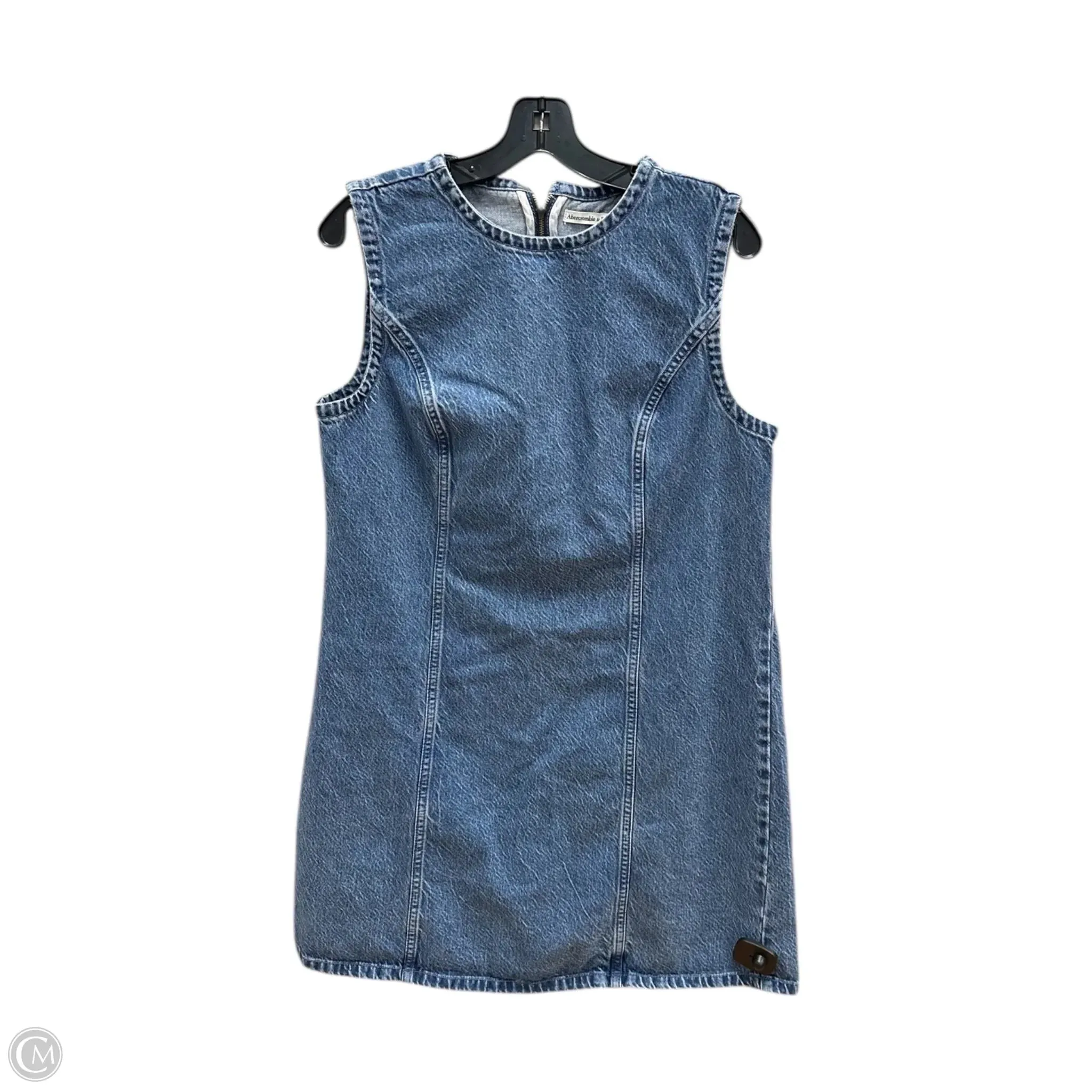 Dress Casual Midi By Abercrombie And Fitch In Blue Denim. Size: L
