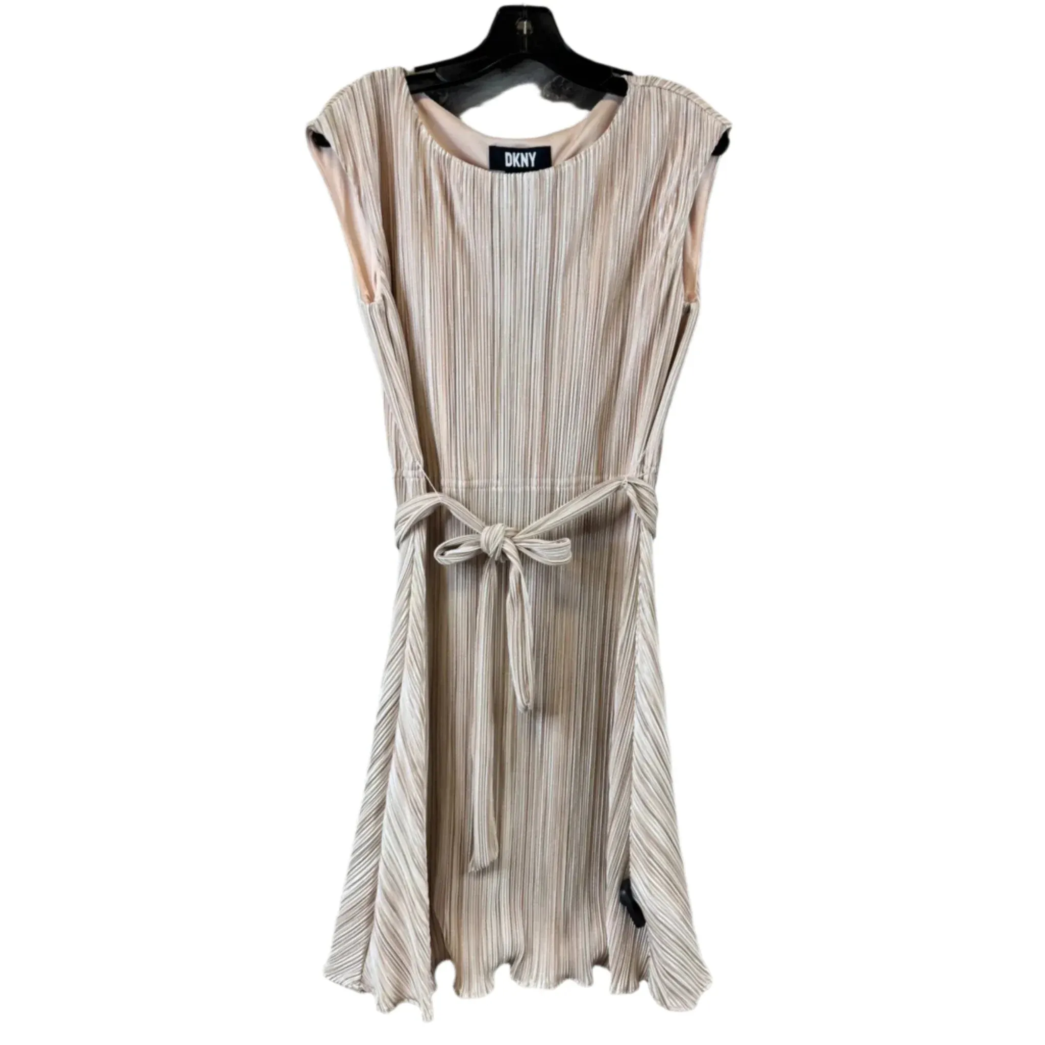 Dress Casual Midi By Dkny In Gold. Size: L
