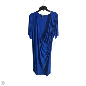 Dress Casual Midi By Msk In Blue. Size: 3x