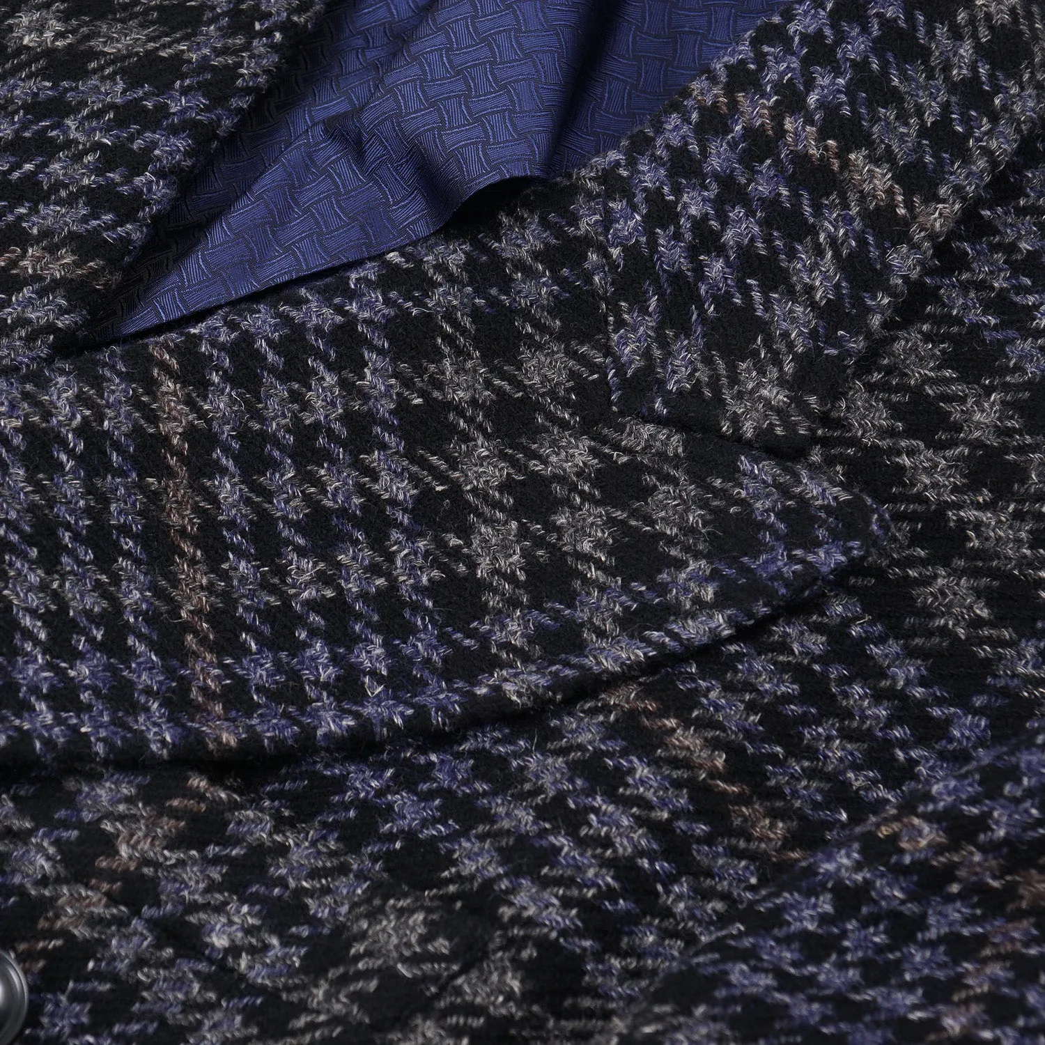 Drumohr Layered Plaid Wool Overcoat