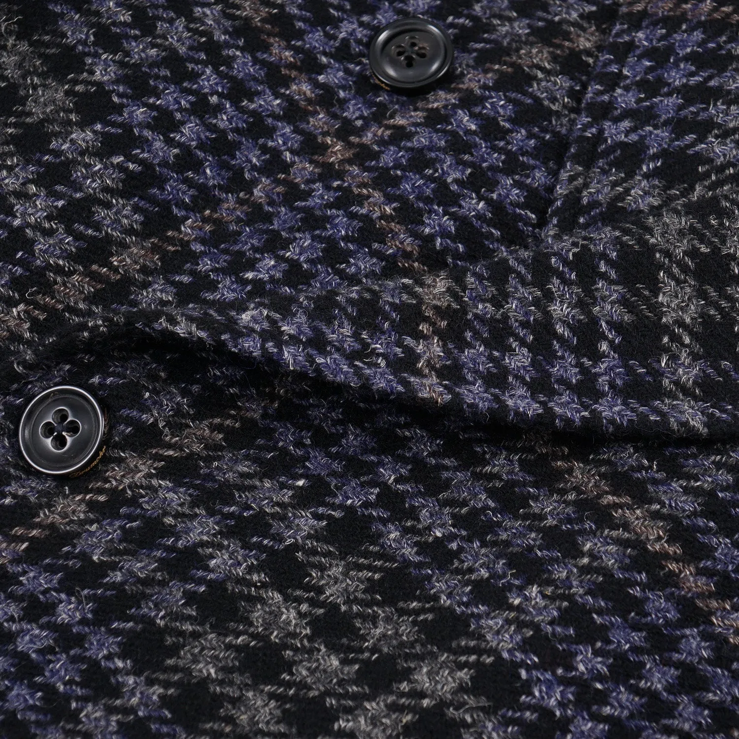 Drumohr Layered Plaid Wool Overcoat