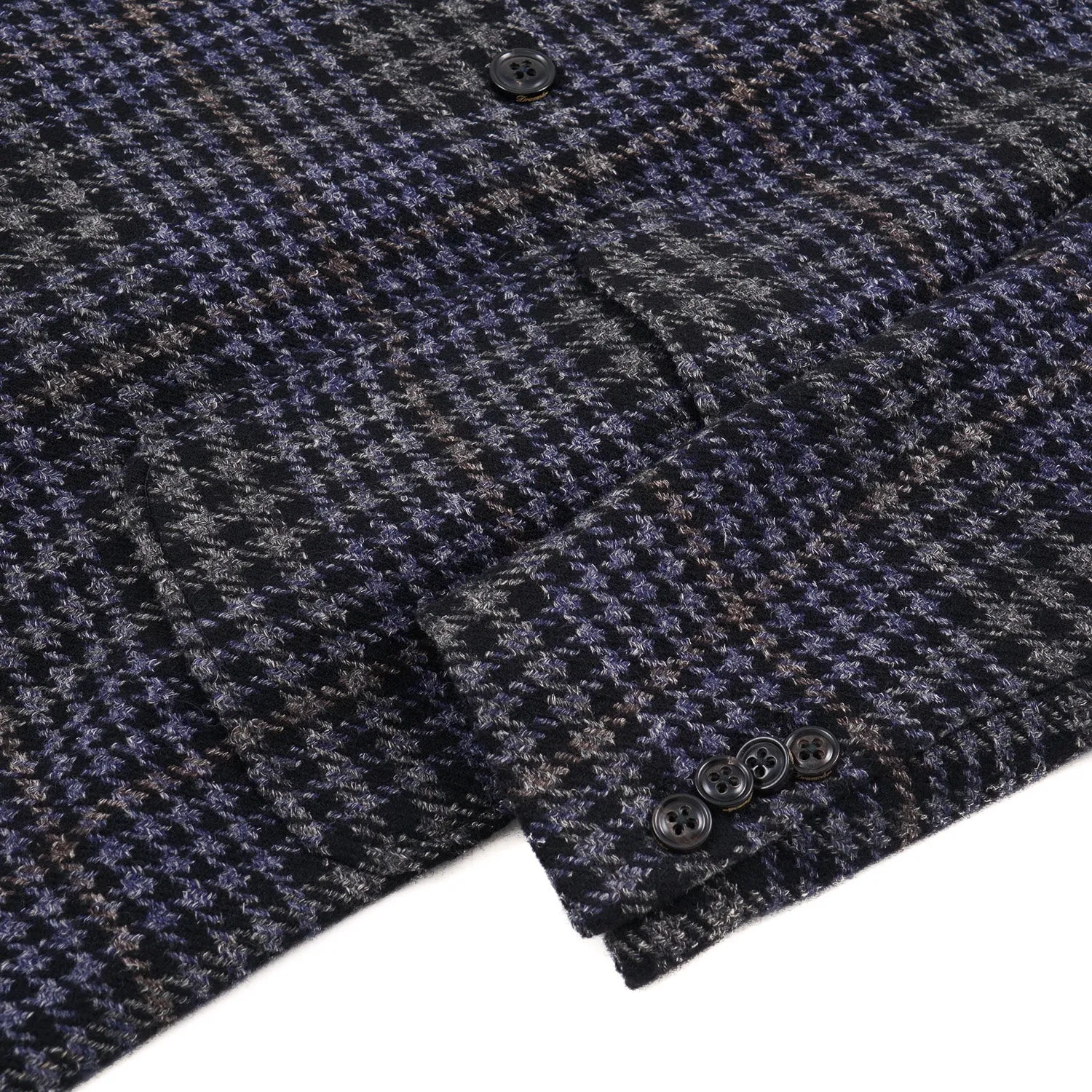 Drumohr Layered Plaid Wool Overcoat