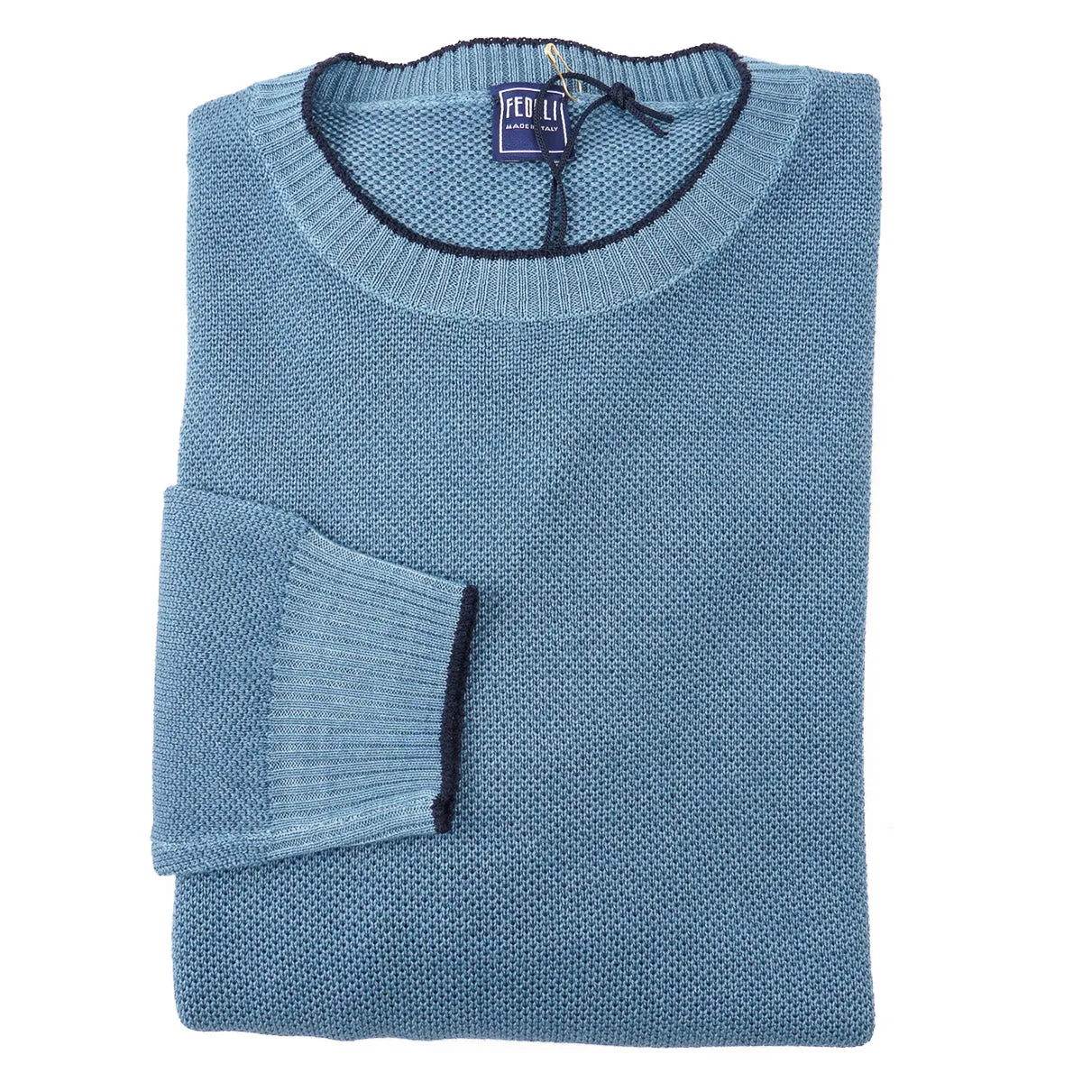 Fedeli Pique Knit Merino Wool Sweater
