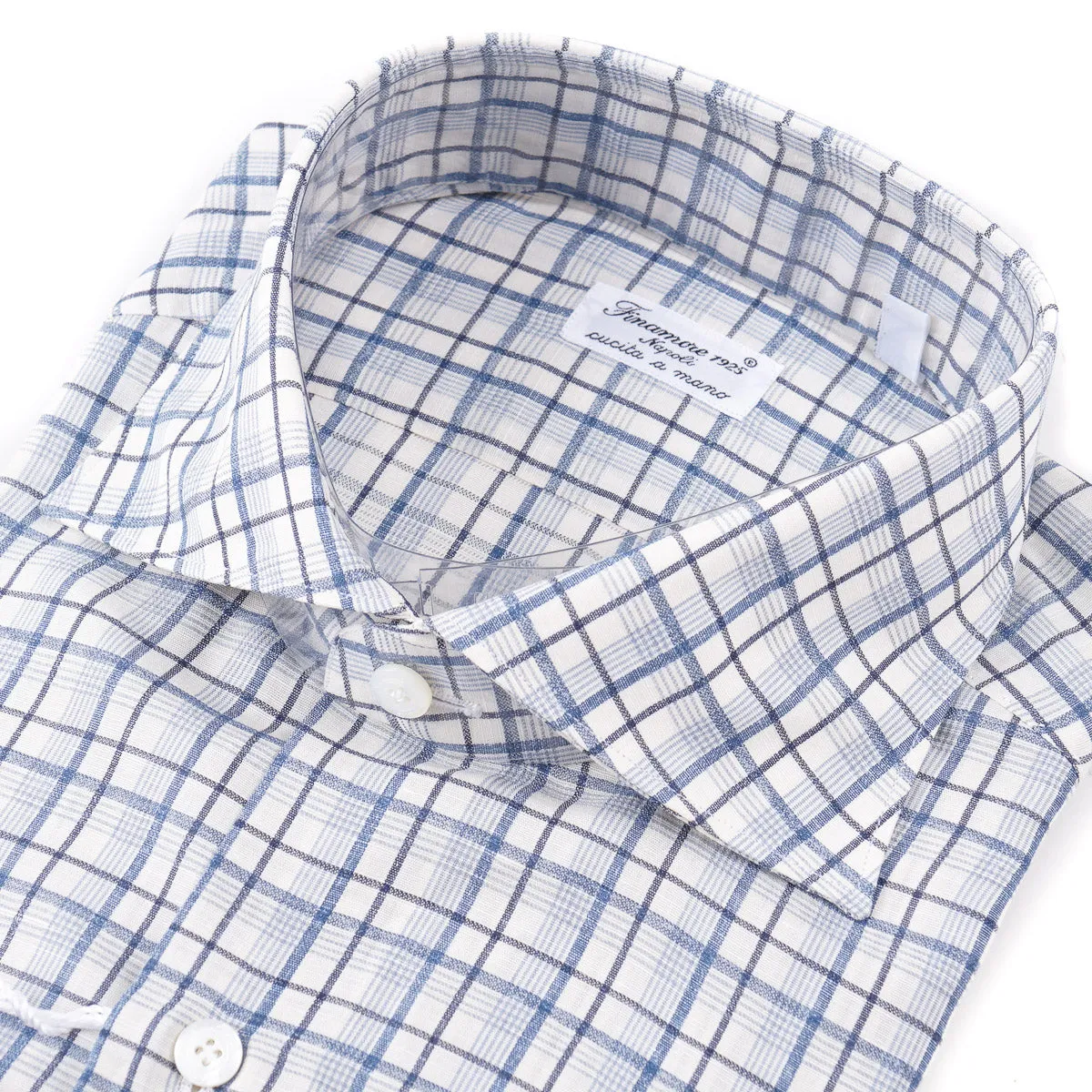 Finamore Riva Cotton-Linen Dress Shirt
