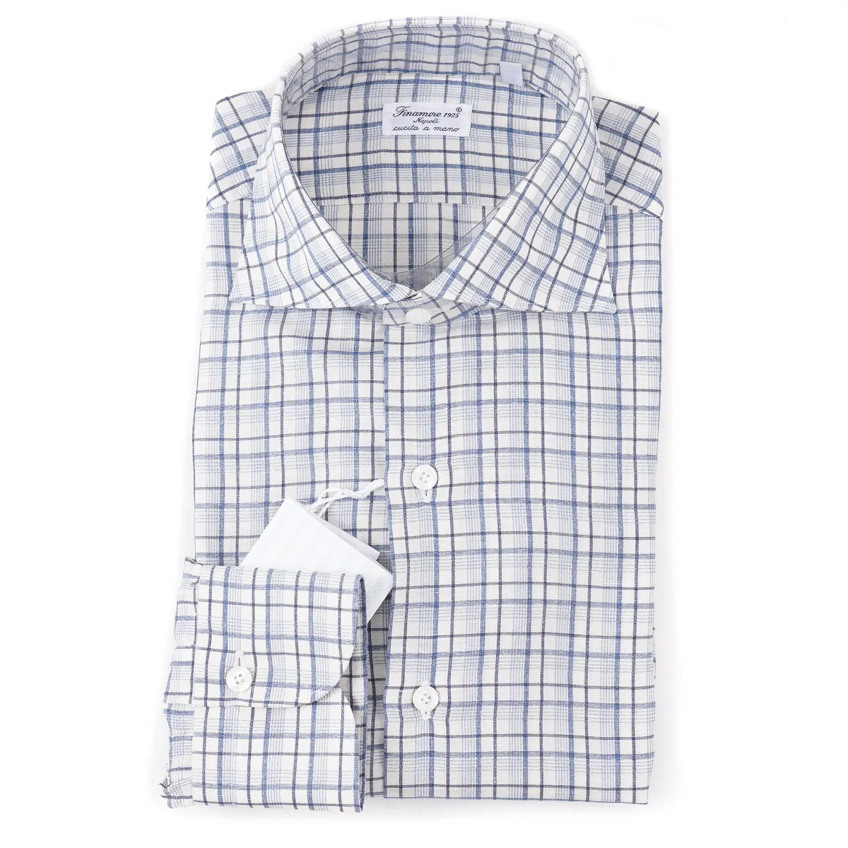 Finamore Riva Cotton-Linen Dress Shirt