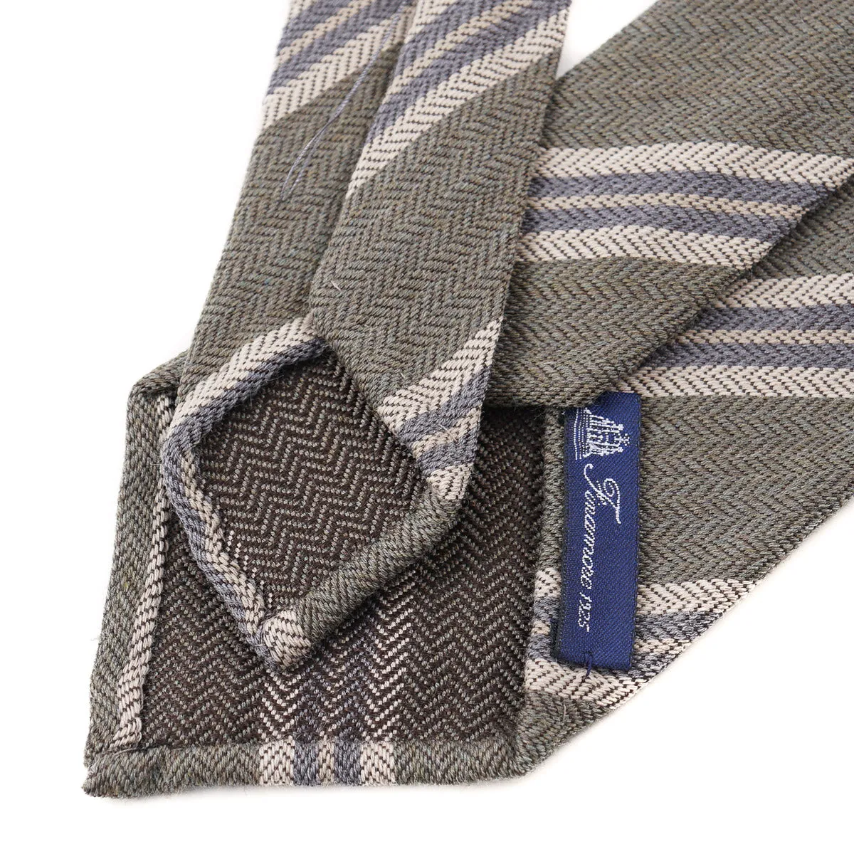 Finamore Unlined Wool-Silk Tie