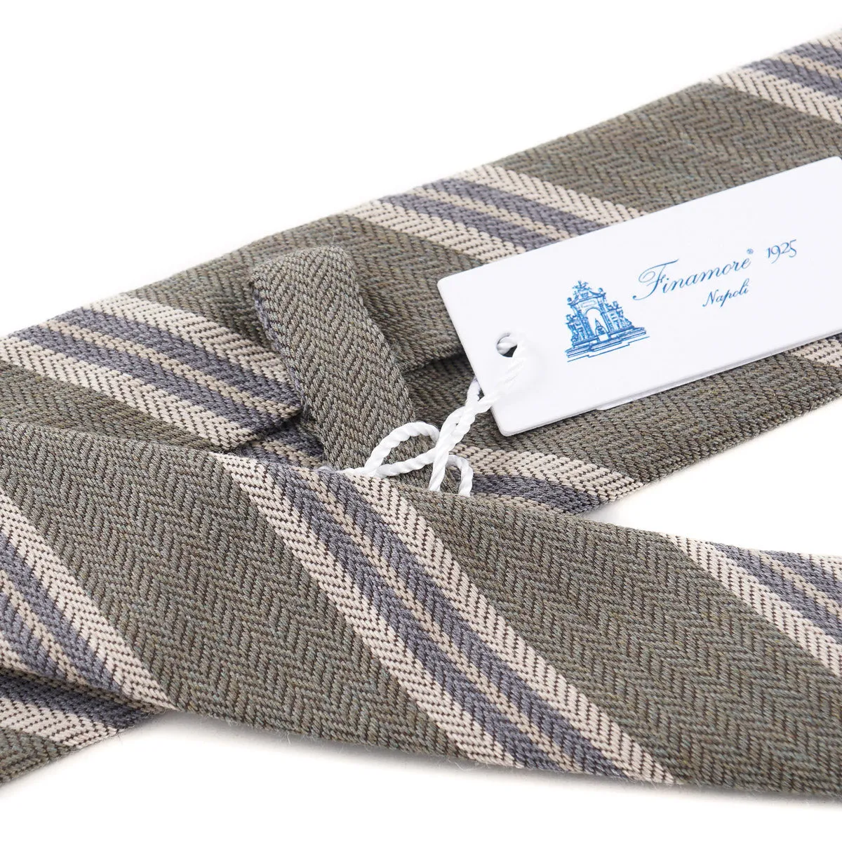 Finamore Unlined Wool-Silk Tie