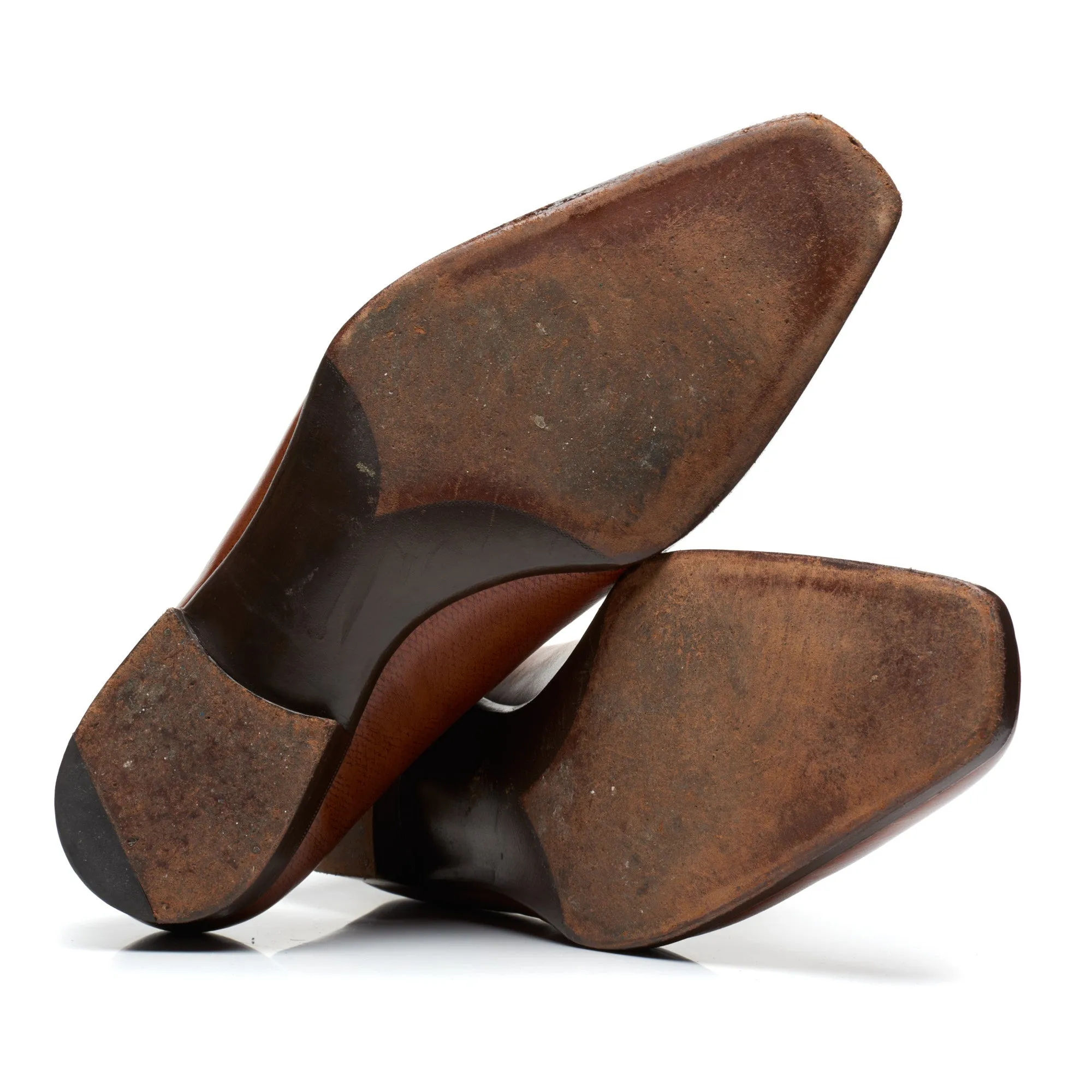 GAZIANO & GIRLING Bespoke Sinatra Seamless Wholecut Shoes US 8.5 Hatchgrain