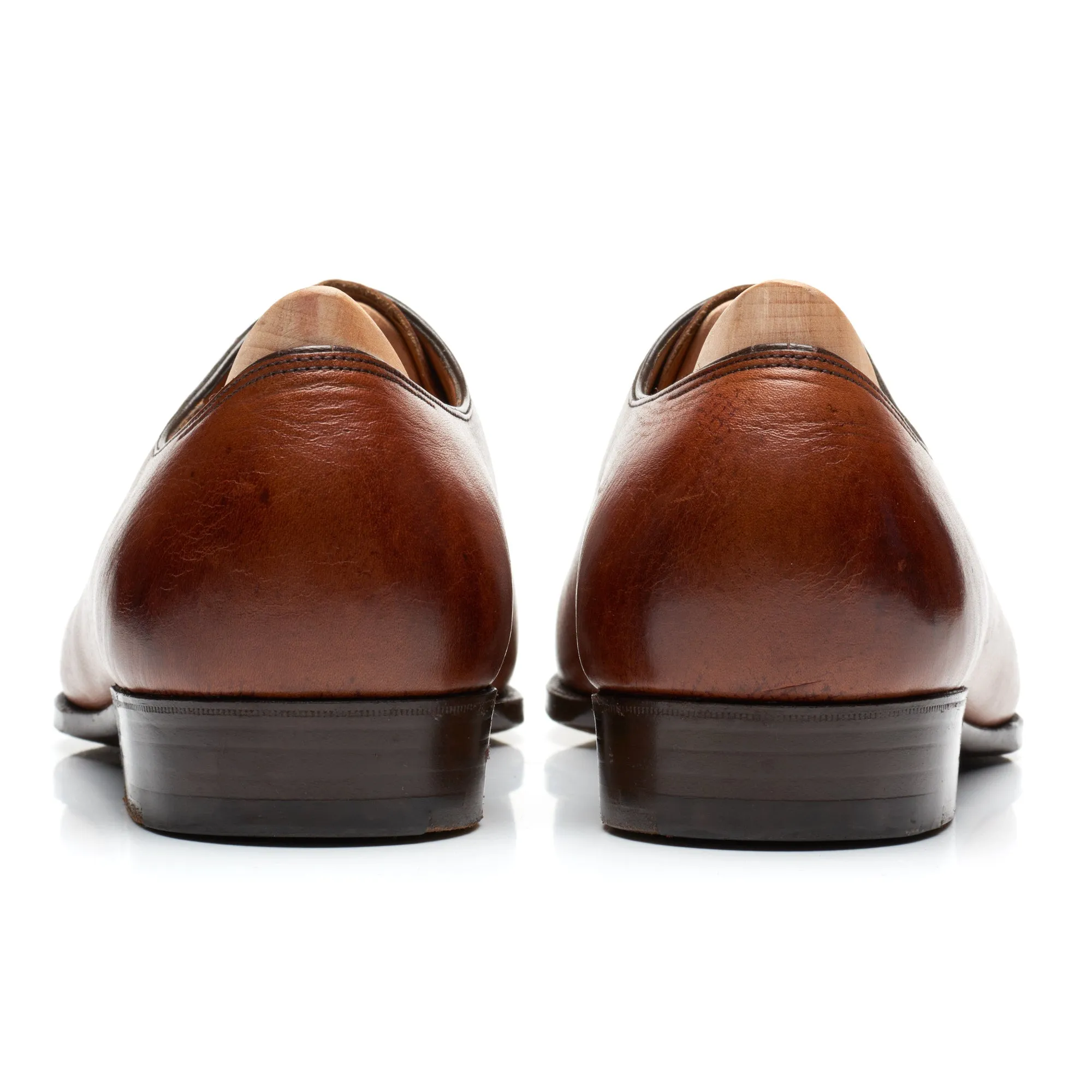 GAZIANO & GIRLING Bespoke Sinatra Seamless Wholecut Shoes US 8.5 Hatchgrain