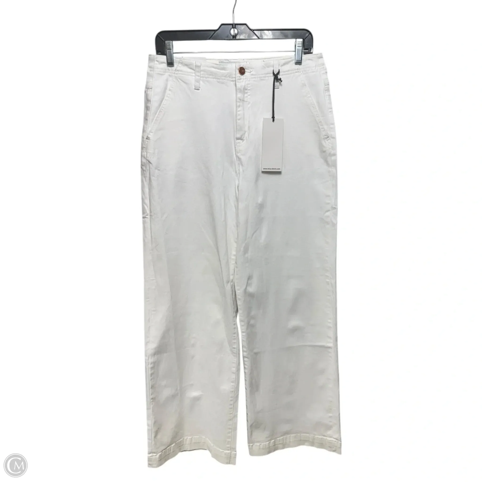 High Rise Wide Leg Jeans By Mica In White. Size: 10