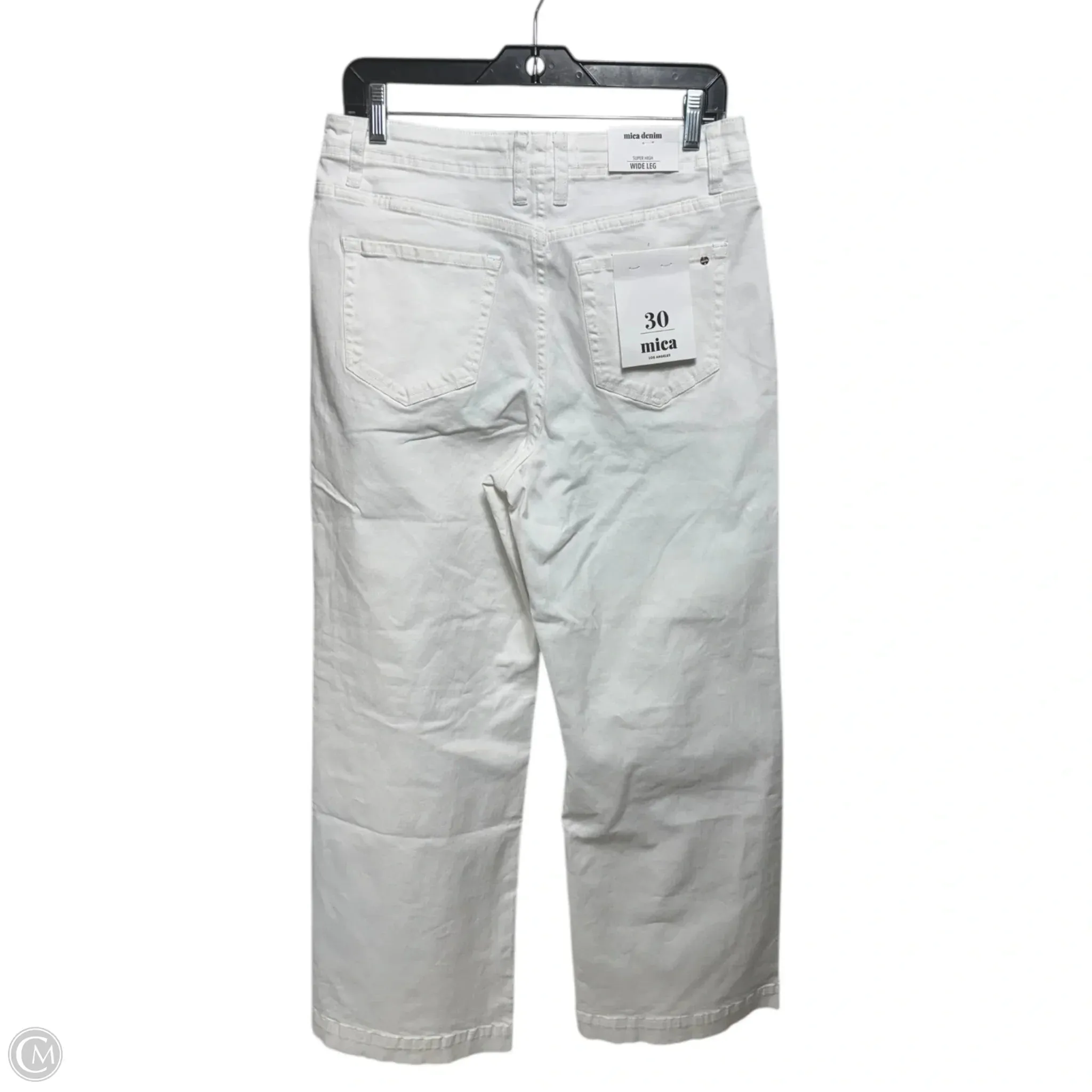 High Rise Wide Leg Jeans By Mica In White. Size: 10