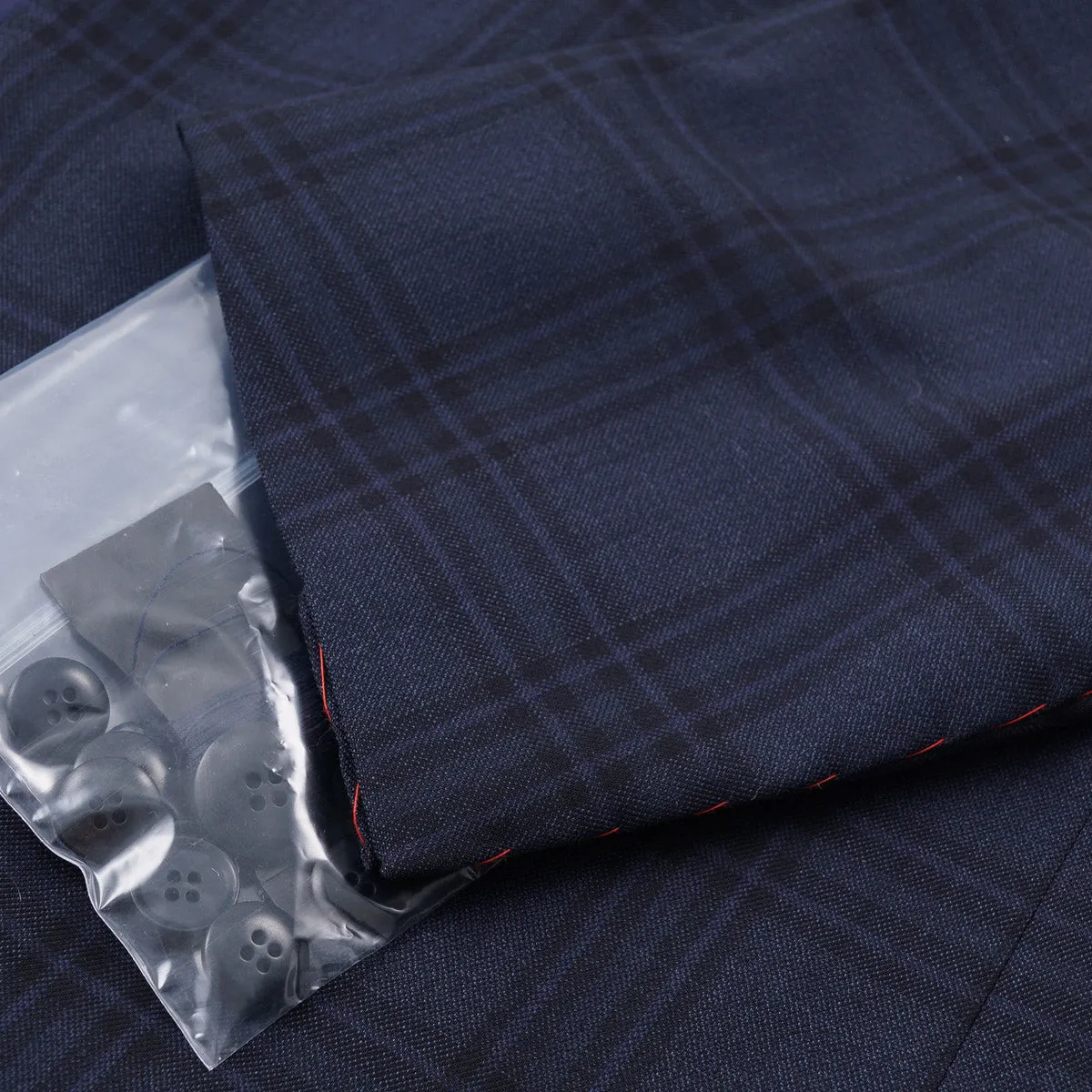 Isaia Dark Blue Check Wool Sport Coat
