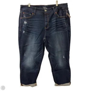 Jeans Cropped By Time And Tru In Blue Denim. Size: 18