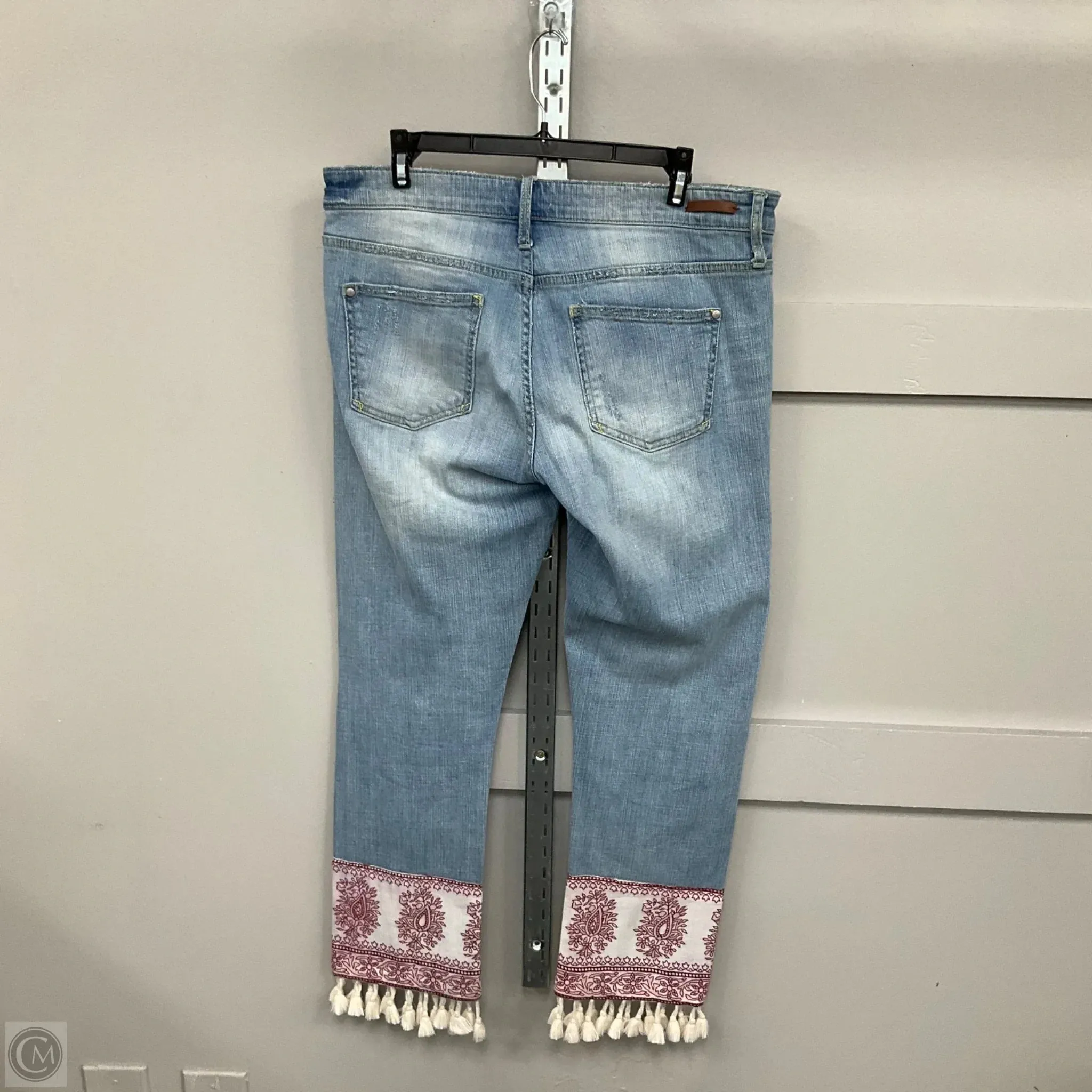 Jeans Flared By Pilcro In Blue Denim. Size: 8