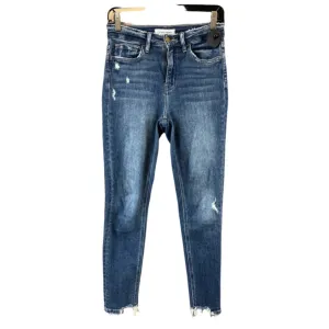 Jeans Skinny By Flying Monkey In Blue Denim. Size: 4