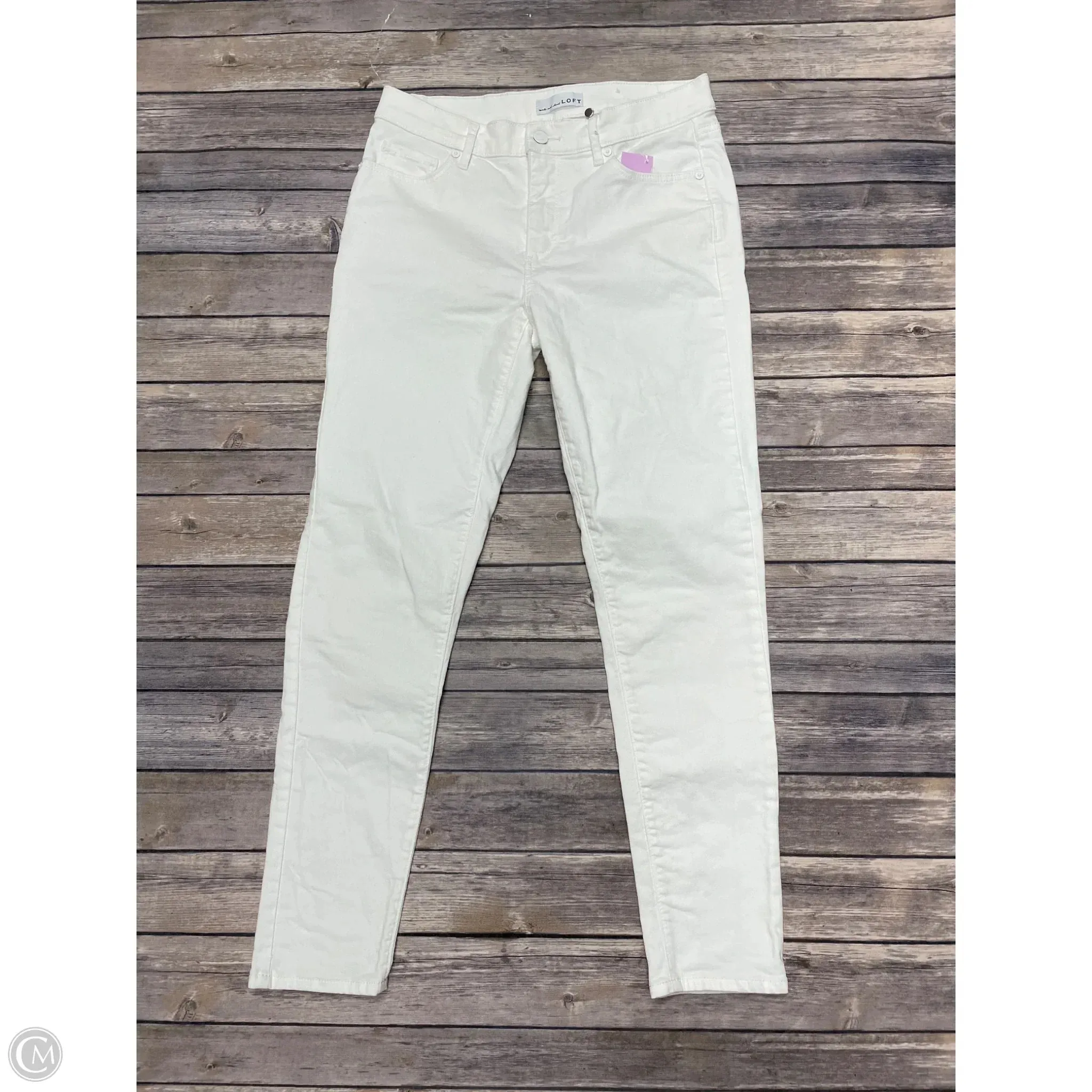 Jeans Skinny By Loft In White Denim. Size: 4