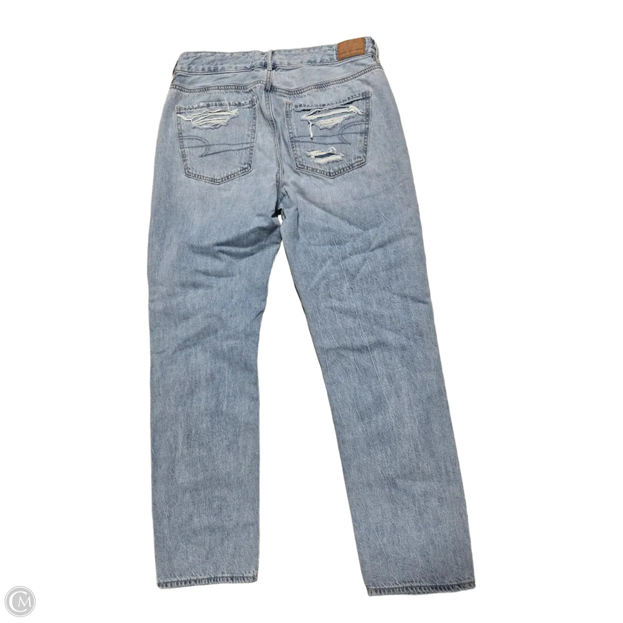 Jeans Straight By American Eagle In Blue Denim. Size: 6