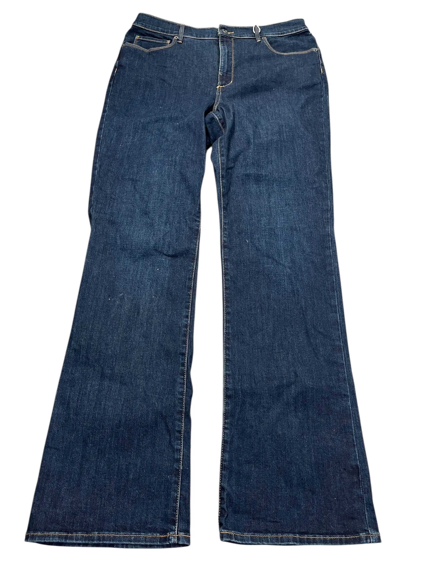 Jeans Straight By Eddie Bauer In Blue Denim. Size:16