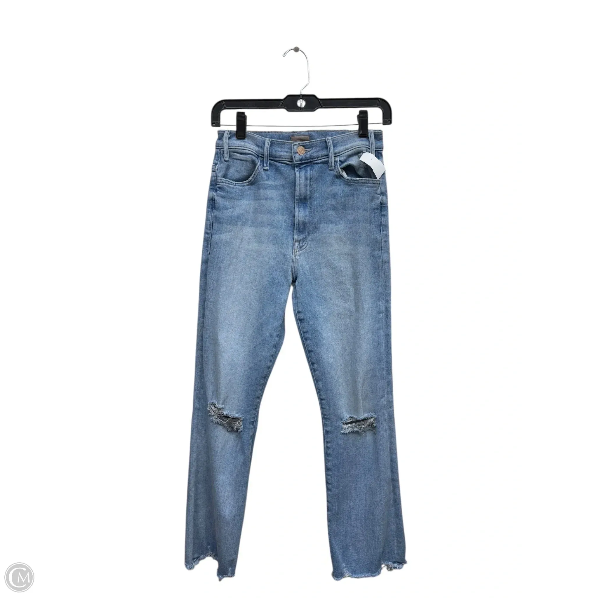 Jeans Straight By Mother In Blue Denim. Size: 4