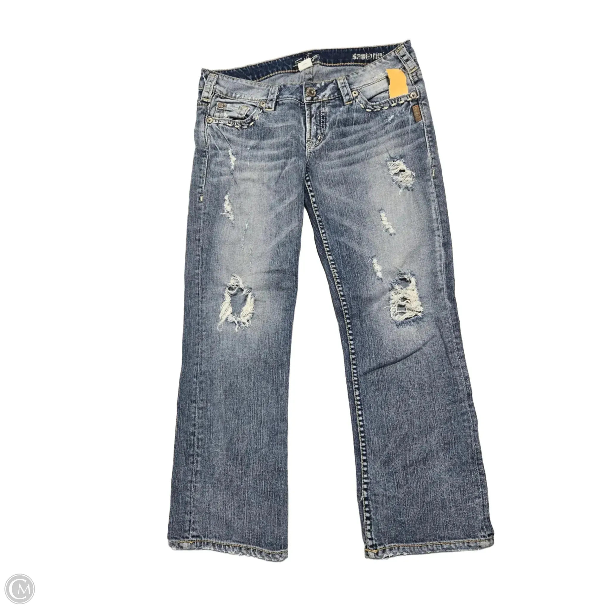 Jeans Straight By Silver In Blue Denim. Size: 8