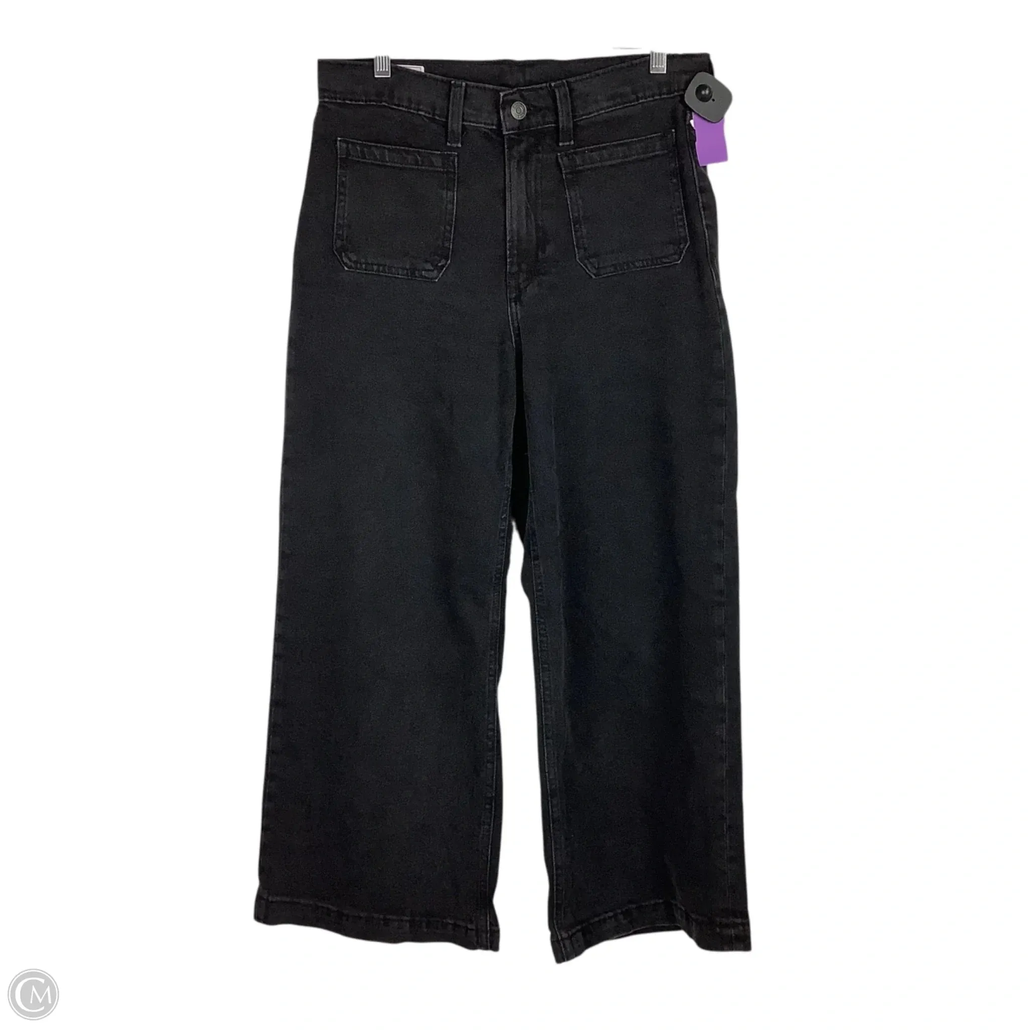 Jeans Wide Leg By Gap In Black. Size: 8