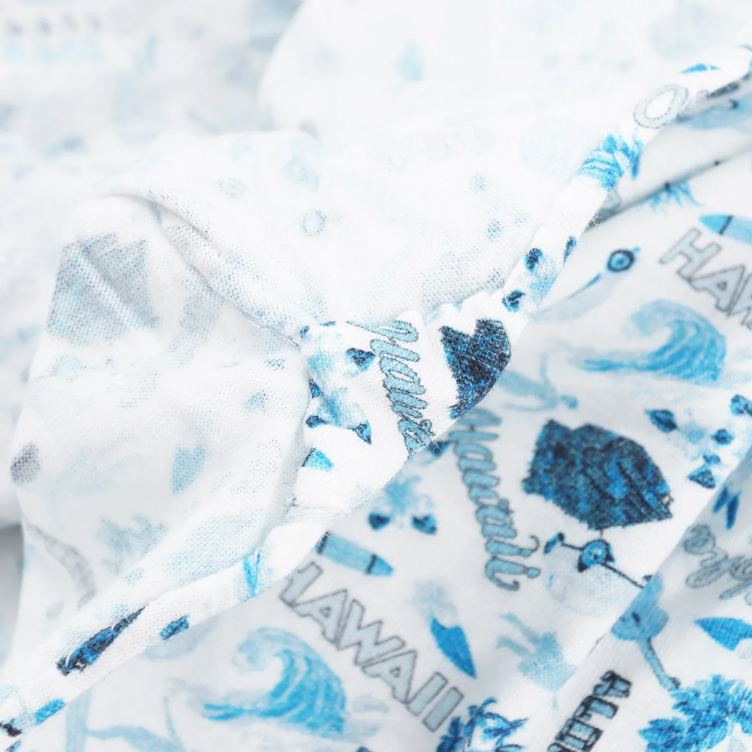 Kiton Hawaiian Print Jersey Cotton Shirt