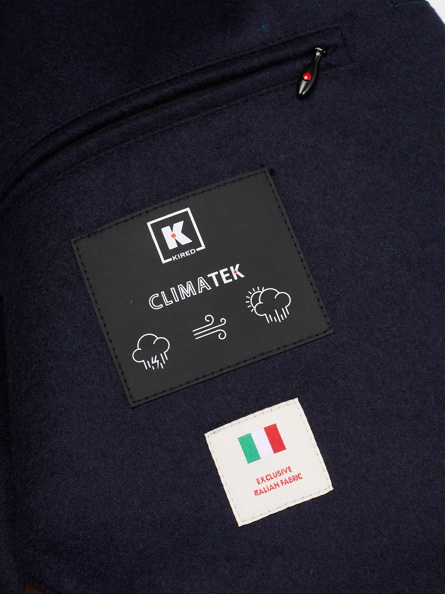 KITON KIRED  Travtek Blue Cashmere Utility Jacket EU 54 US XL Climatek