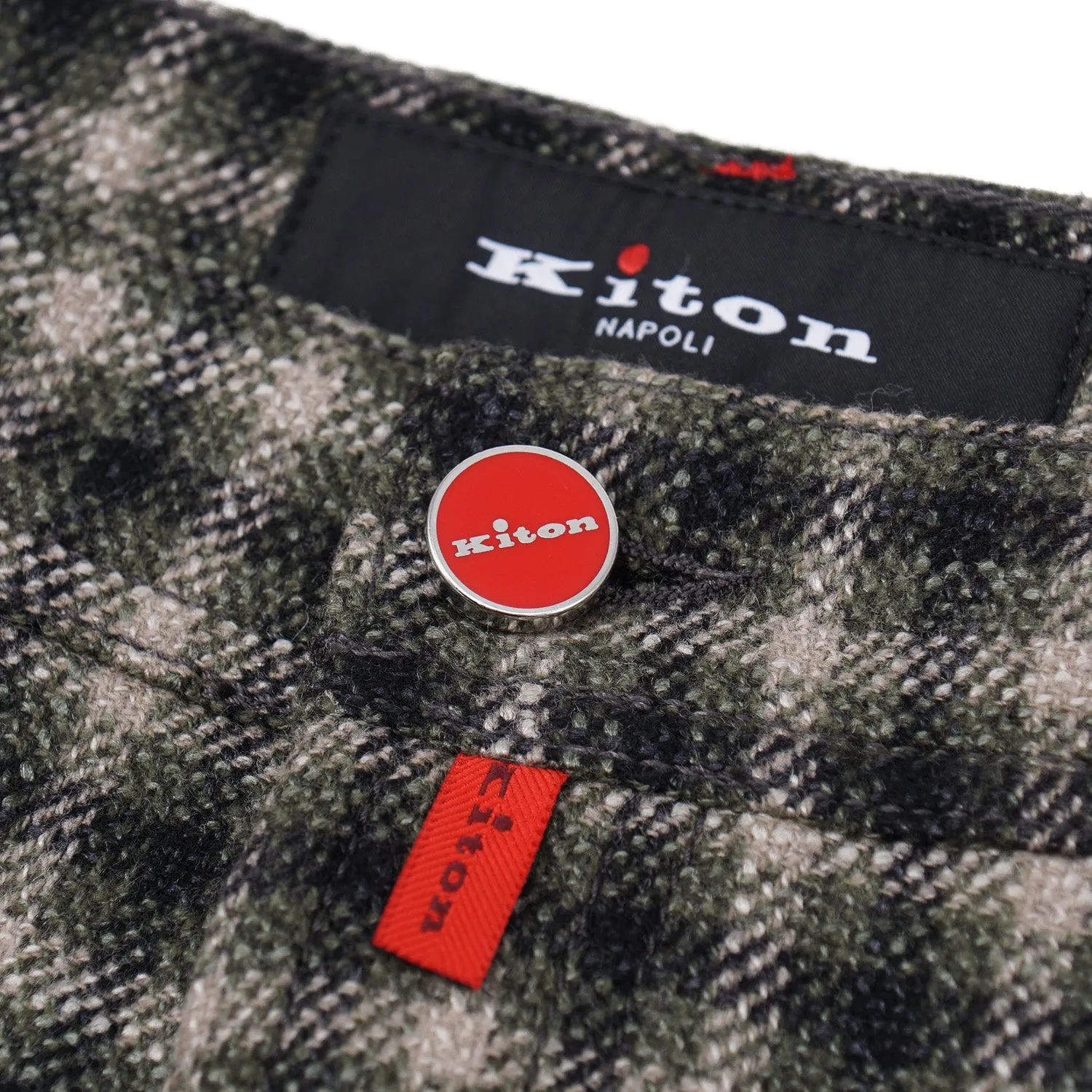 Kiton Slim Fit Five-Pocket Wool Pants