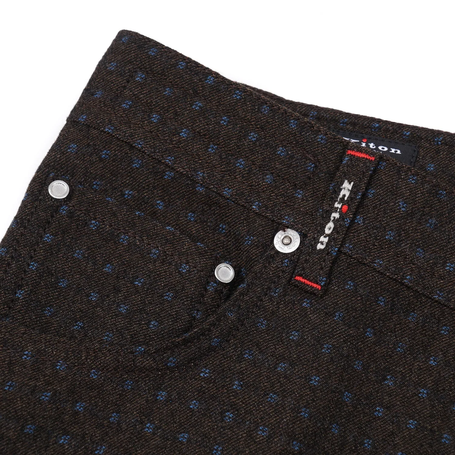Kiton Slim Fit Five-Pocket Wool Pants