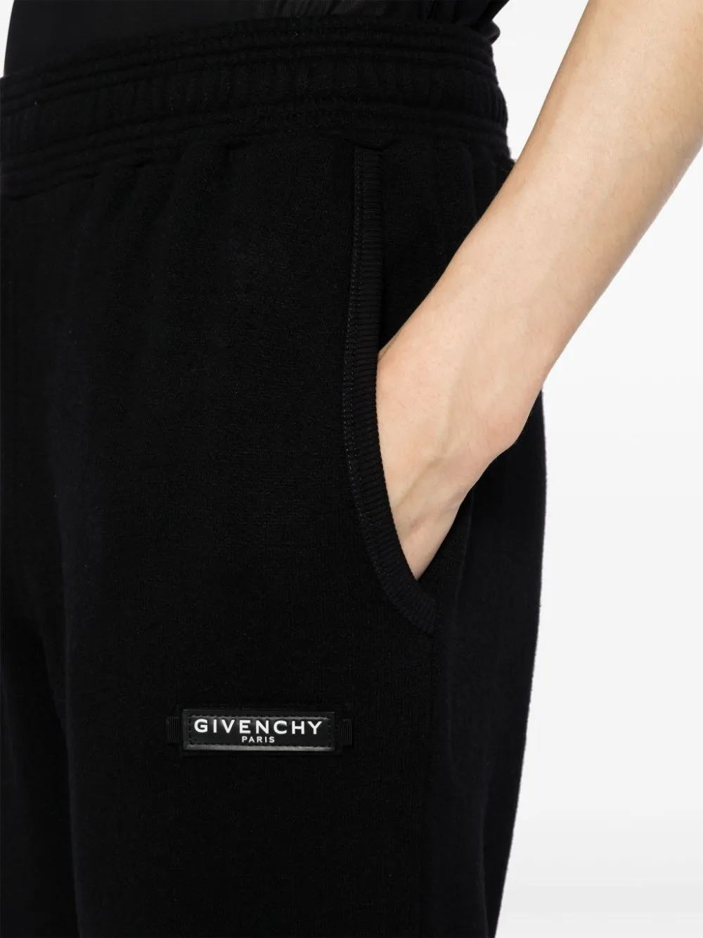 Logo-Appliqu Elasticated-Waist Track Pants