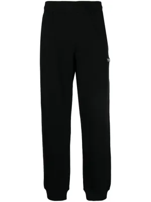 Logo-Appliqu Elasticated-Waist Track Pants