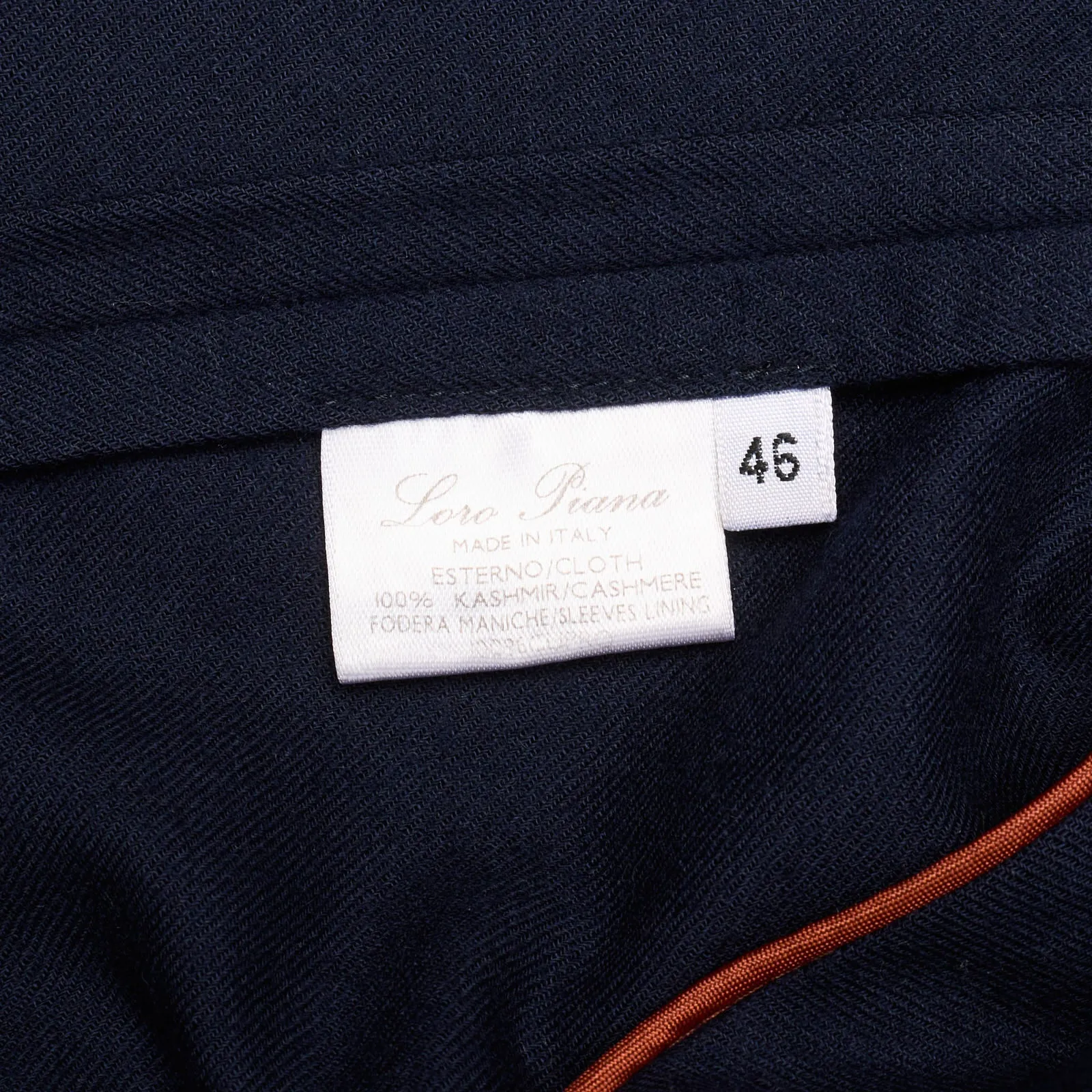 LORO PIANA Navy Blue Baby Cashmere Unlined Voyager Blazer Jacket US 40 M