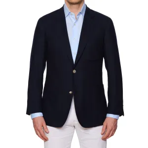 LORO PIANA Navy Blue Baby Cashmere Unlined Voyager Blazer Jacket US 40 M