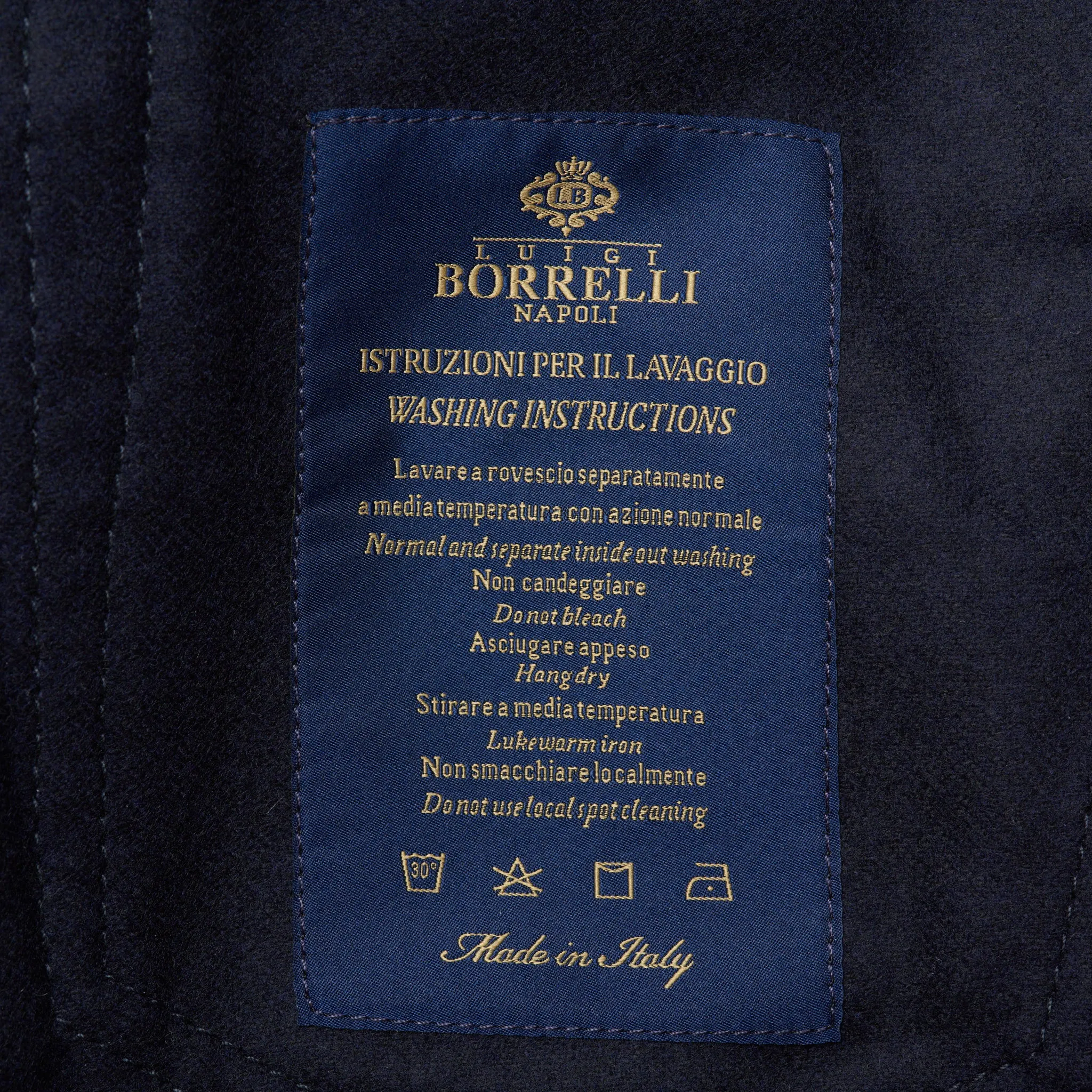 LUIGI BORRELLI Royal Collection L.B.R.C. Caracciolo-RC Blue Wool Jeans Pants N