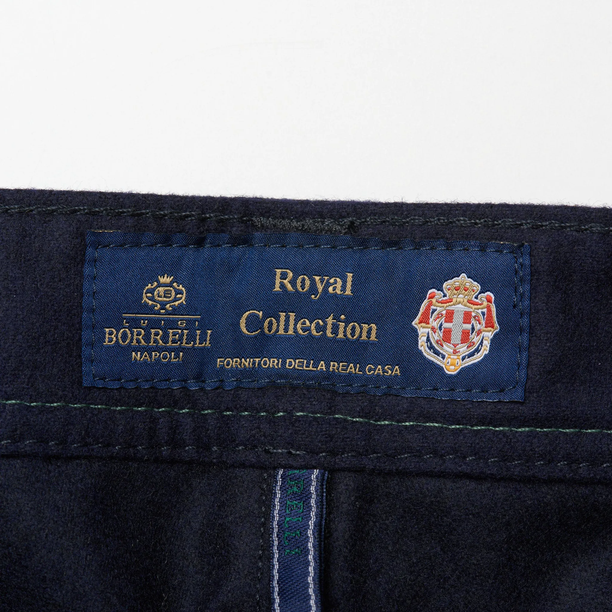 LUIGI BORRELLI Royal Collection L.B.R.C. Caracciolo-RC Blue Wool Jeans Pants N