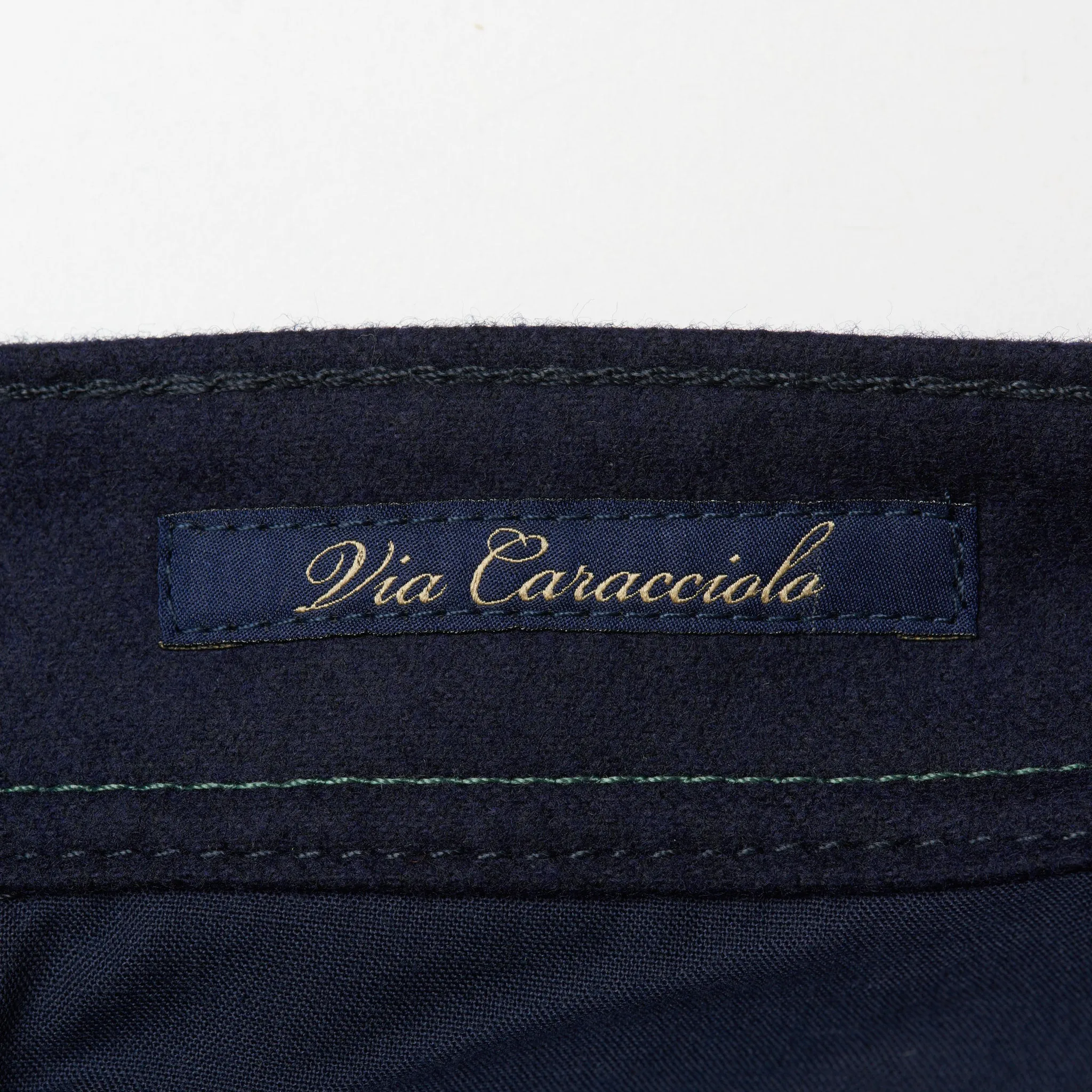 LUIGI BORRELLI Royal Collection L.B.R.C. Caracciolo-RC Blue Wool Jeans Pants N