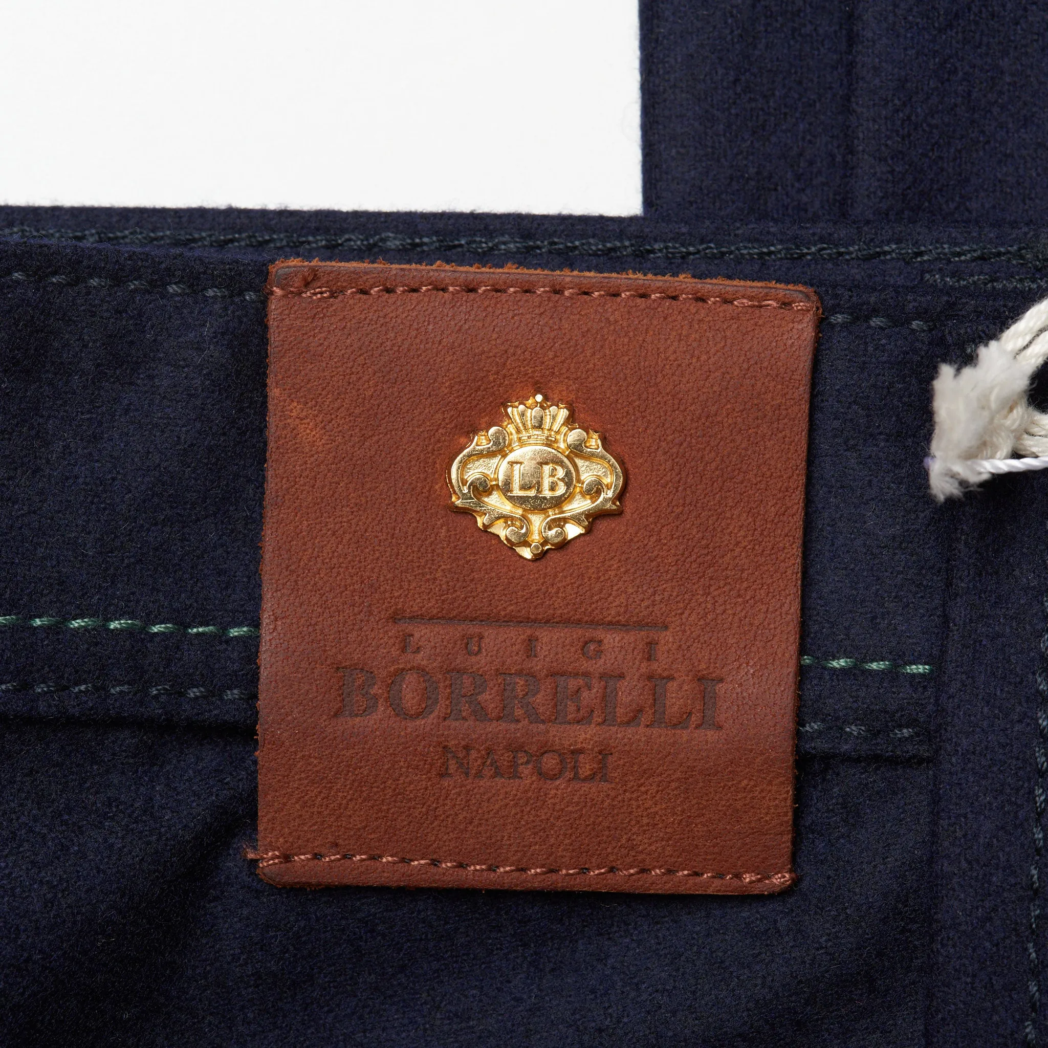 LUIGI BORRELLI Royal Collection L.B.R.C. Caracciolo-RC Blue Wool Jeans Pants N